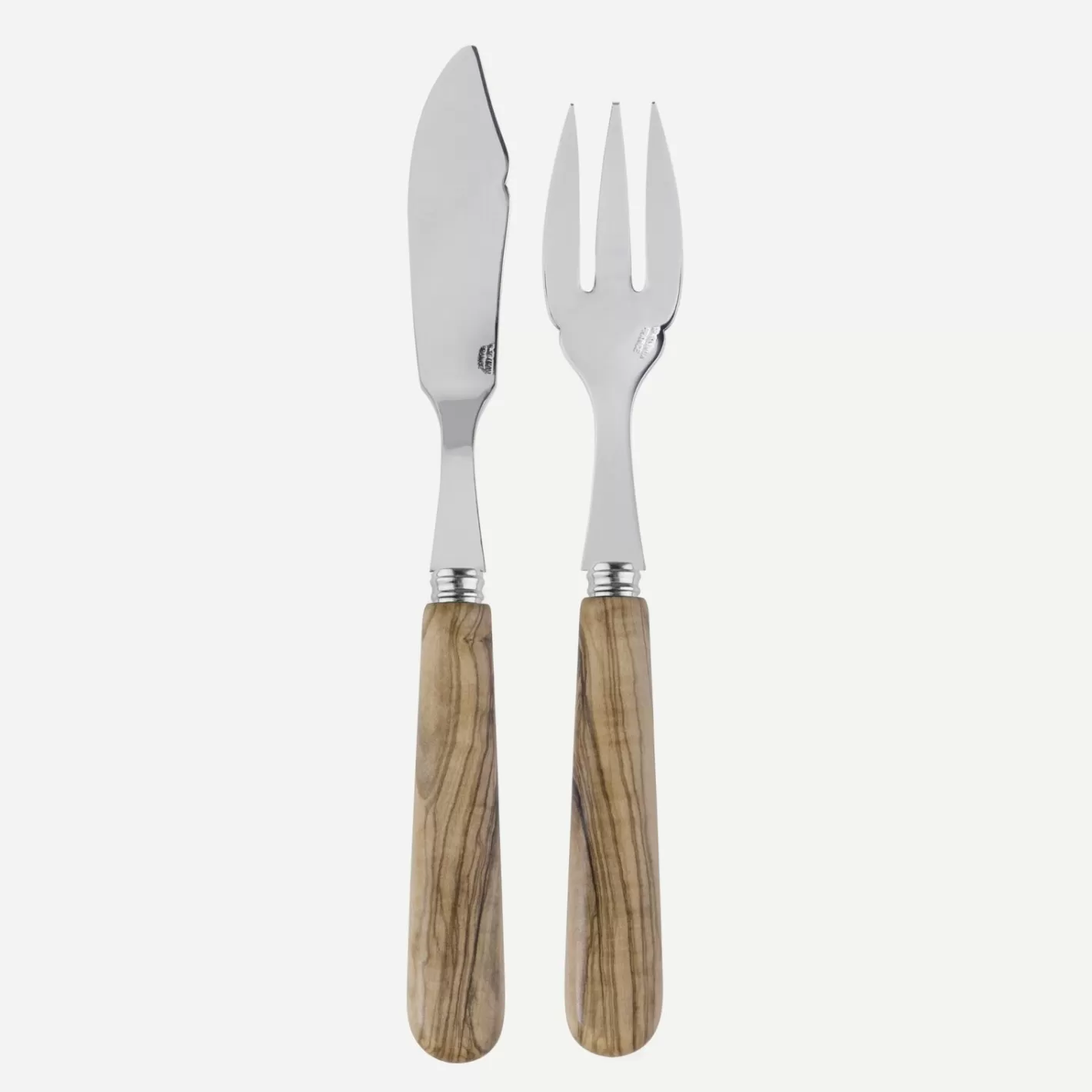 Sabre Paris Fish Knife | Fish Fork>Lavandou, Olive tree wood