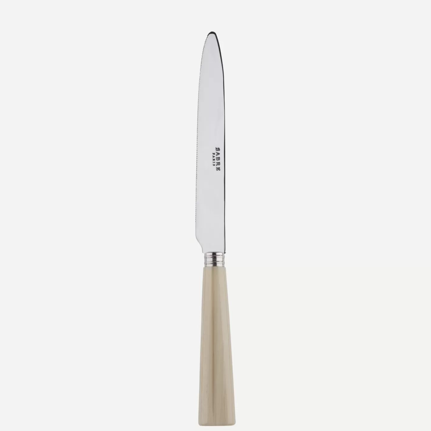 Sabre Paris Serrated Dinner Knife Blade>Nature, Faux Horn