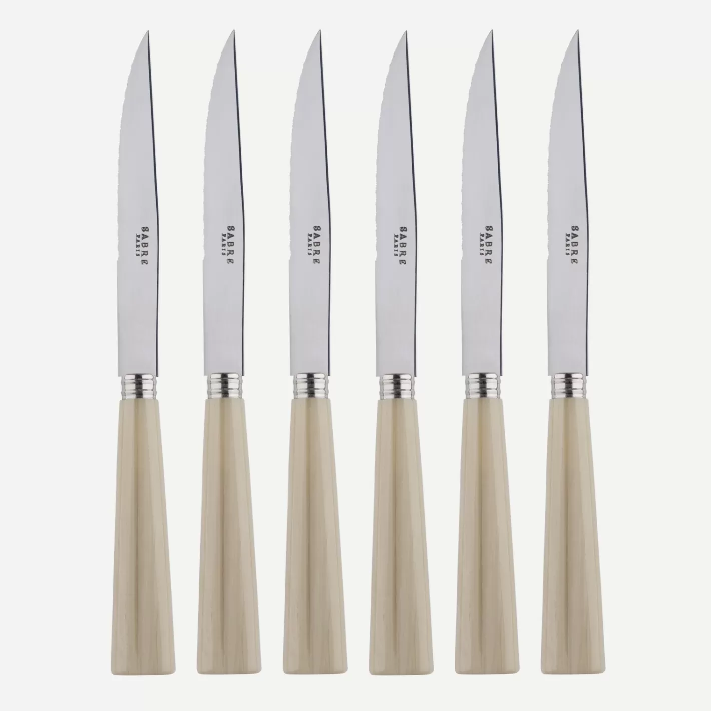 Sabre Paris Set Of 6 Steak Knives>Nature, Faux Horn