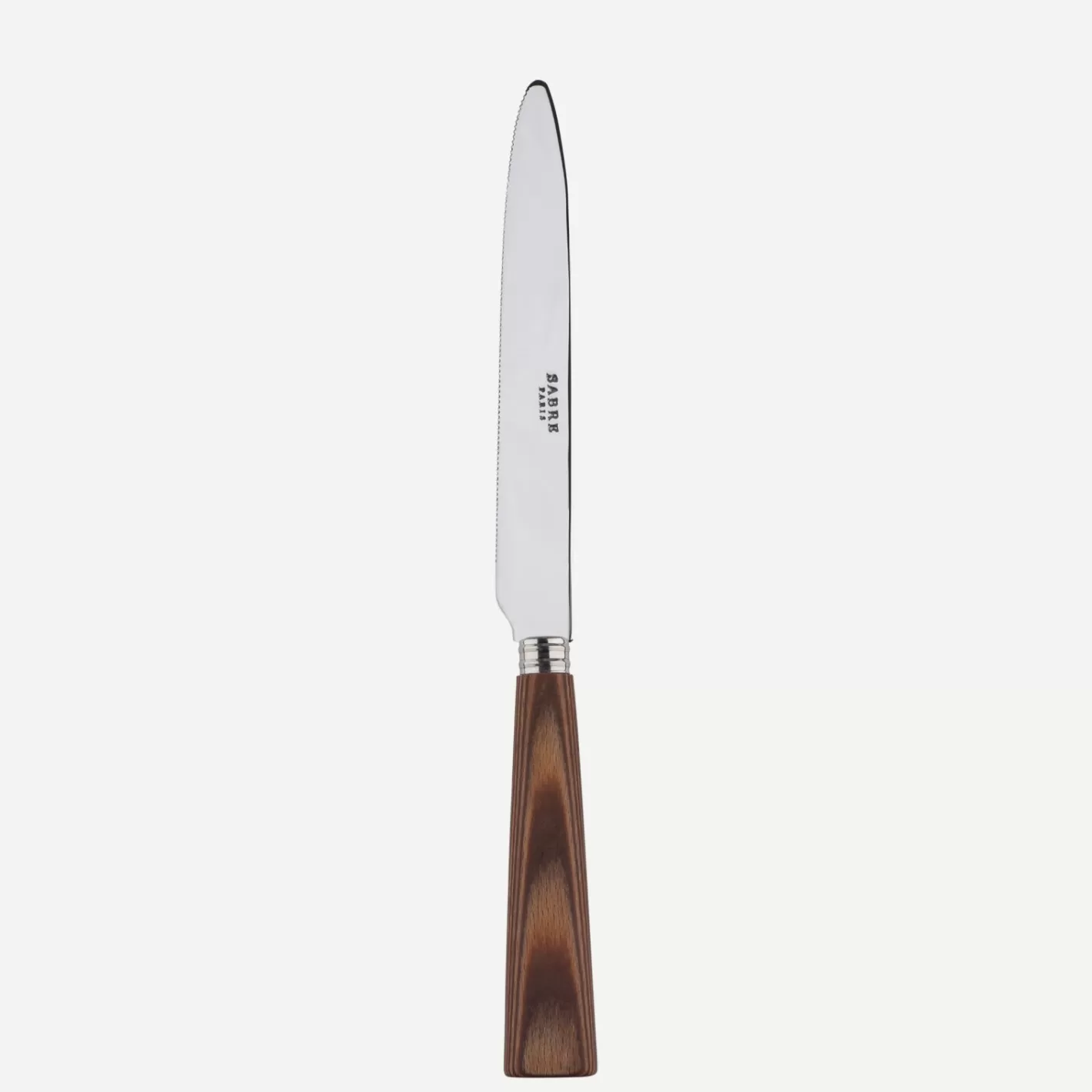 Sabre Paris Serrated Dinner Knife Blade>Nature, Light press wood