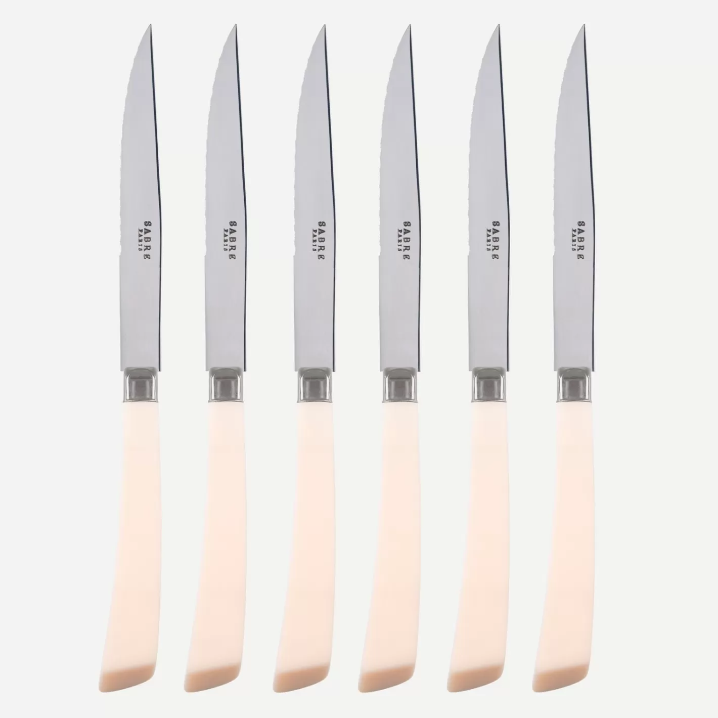 Sabre Paris Set Of 6 Steak Knives>Numéro 1, Ivory