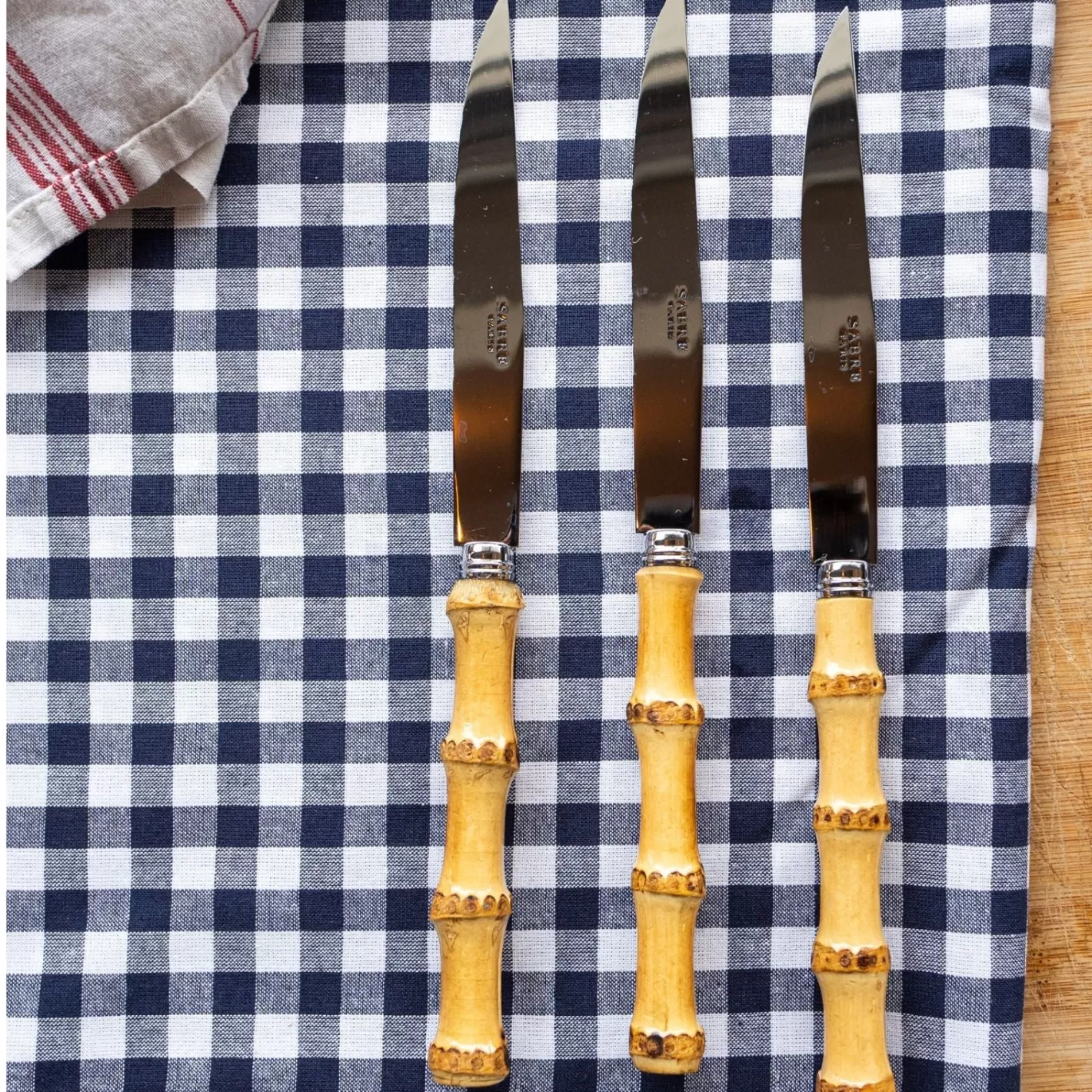 Sabre Paris Set Of 6 Steak Knives>Panda, Bamboo