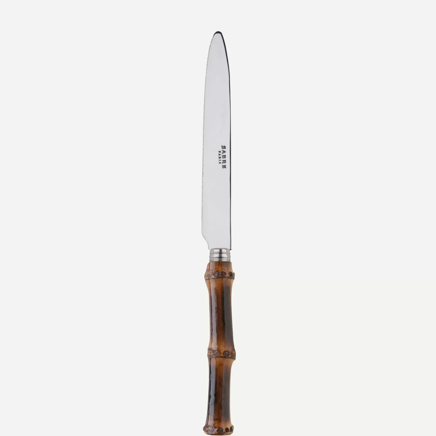 Sabre Paris Serrated Dinner Knife Blade>Panda, Dark bamboo