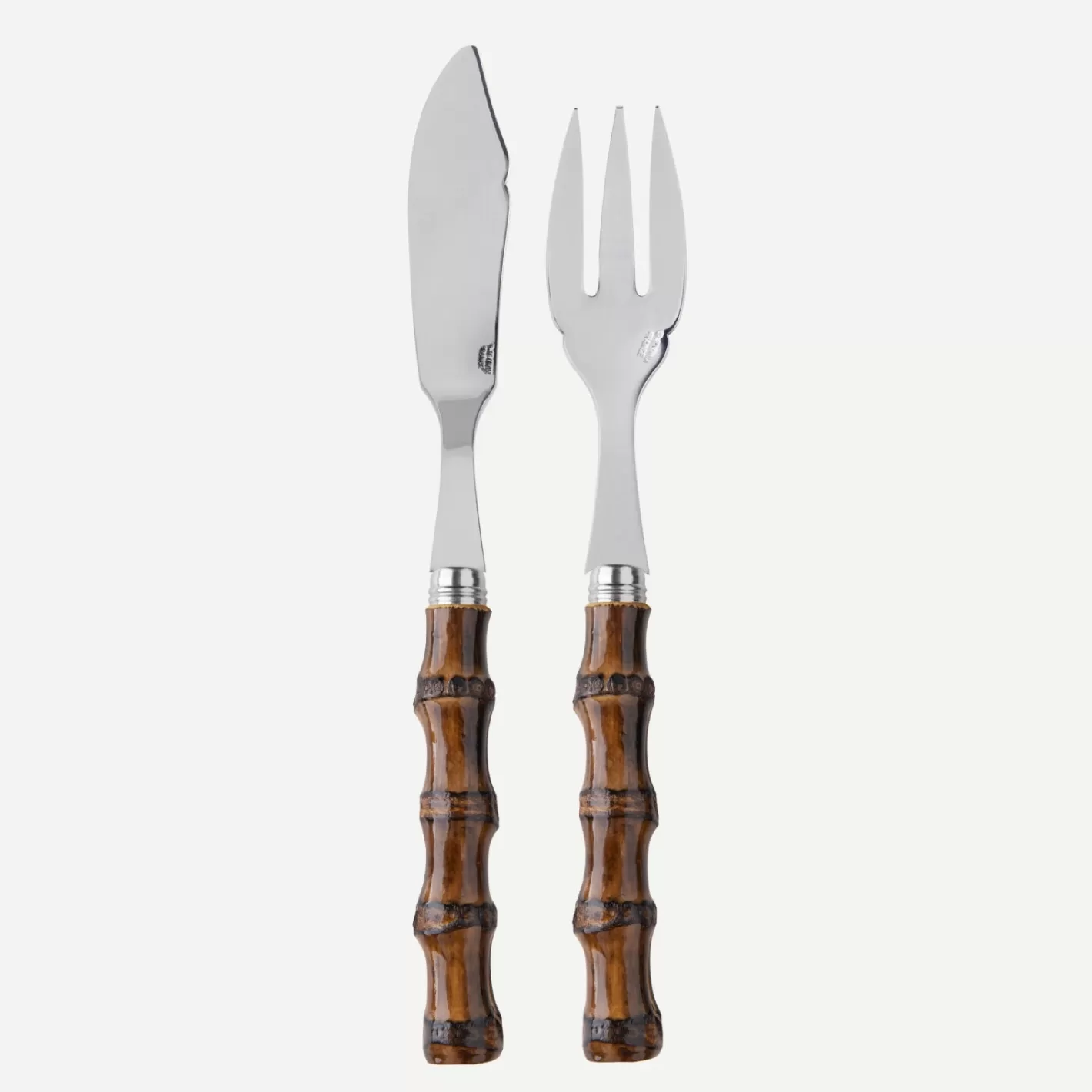 Sabre Paris Fish Knife | Fish Fork>Panda, Dark bamboo