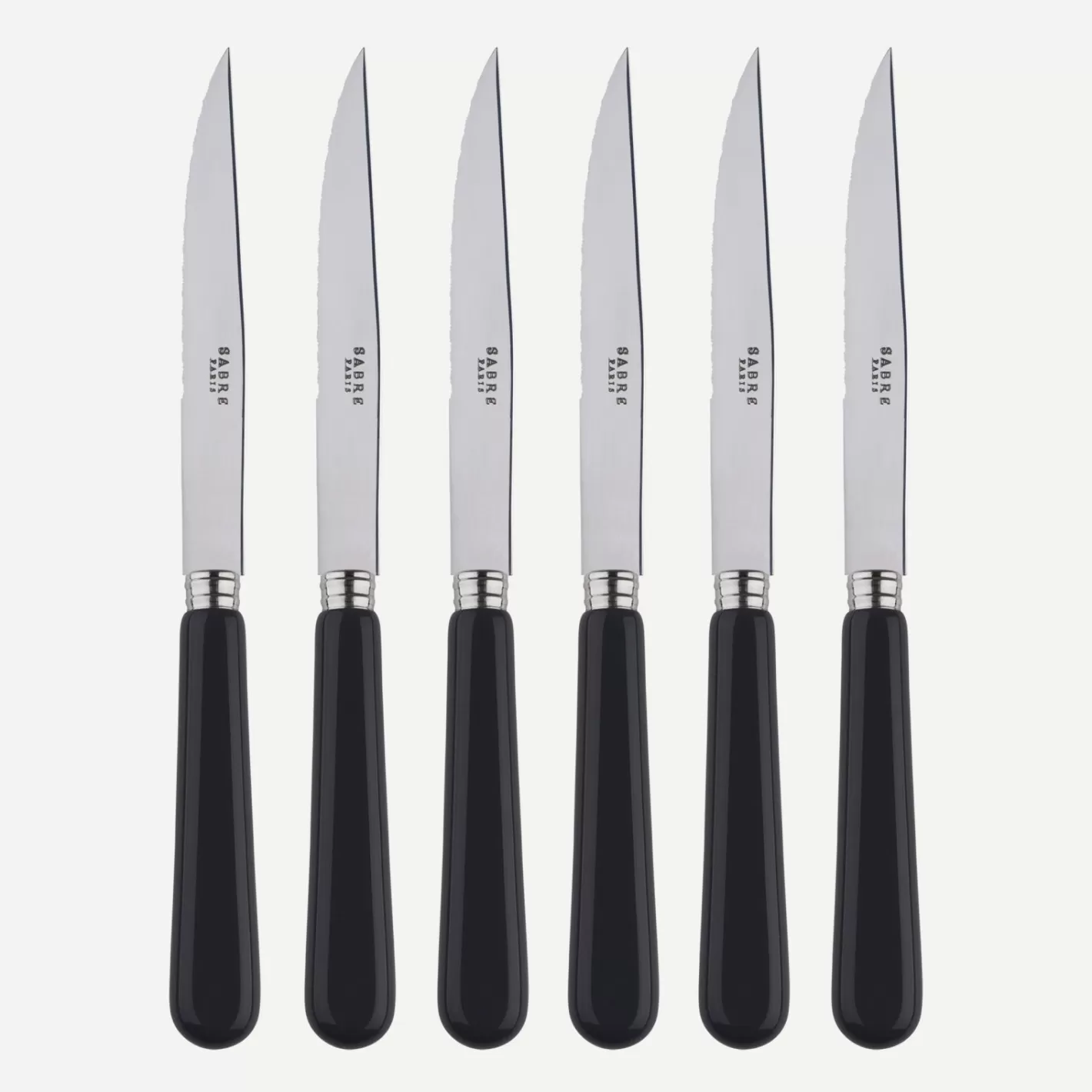 Sabre Paris Set Of 6 Steak Knives>Pop Unis, Black