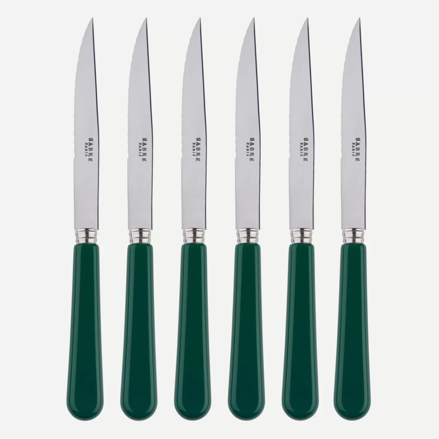 Sabre Paris Set Of 6 Steak Knives>Pop Unis, Green