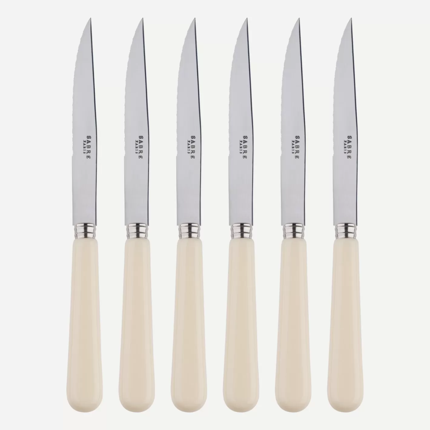 Sabre Paris Set Of 6 Steak Knives>Pop Unis, Ivory