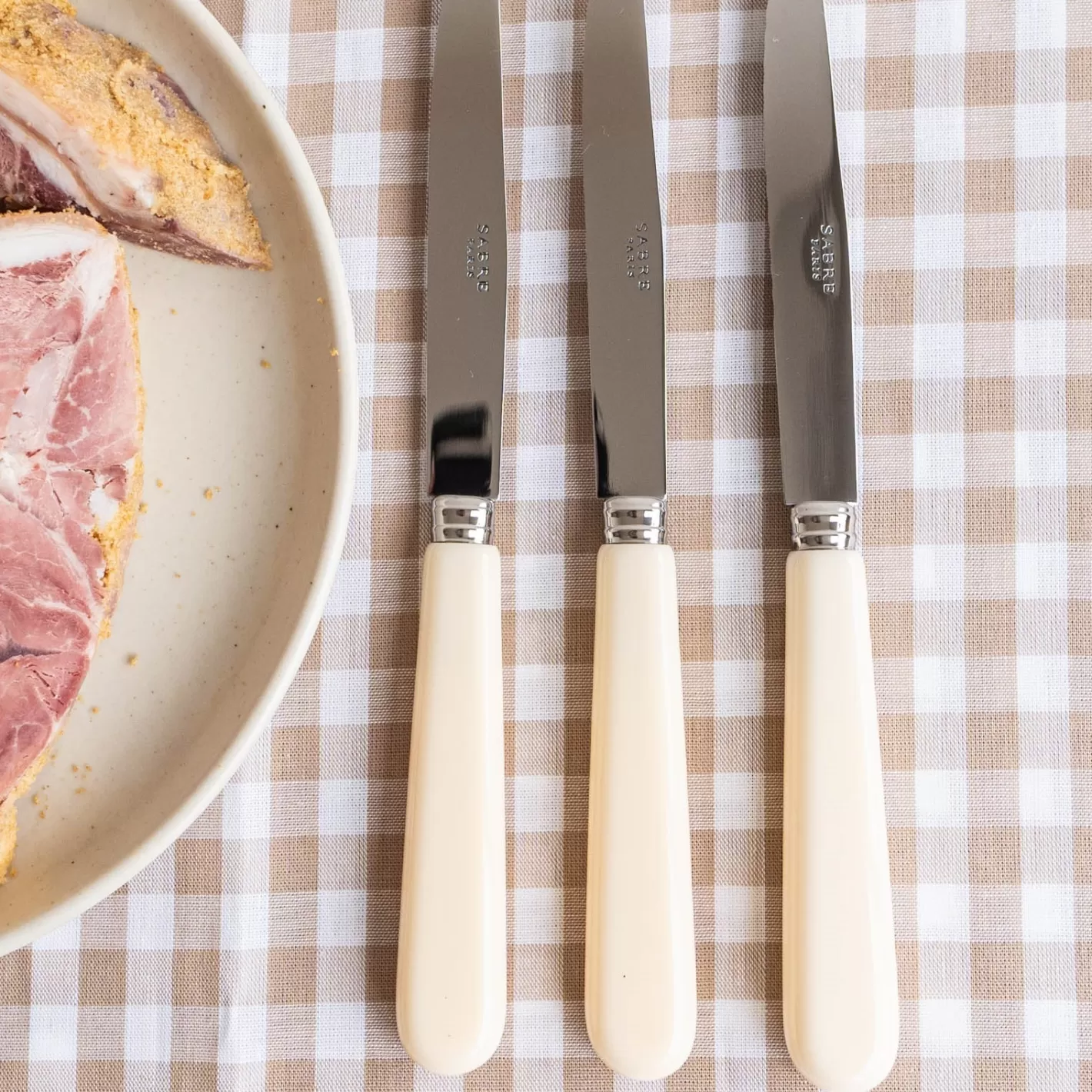 Sabre Paris Set Of 6 Steak Knives>Pop Unis, Ivory