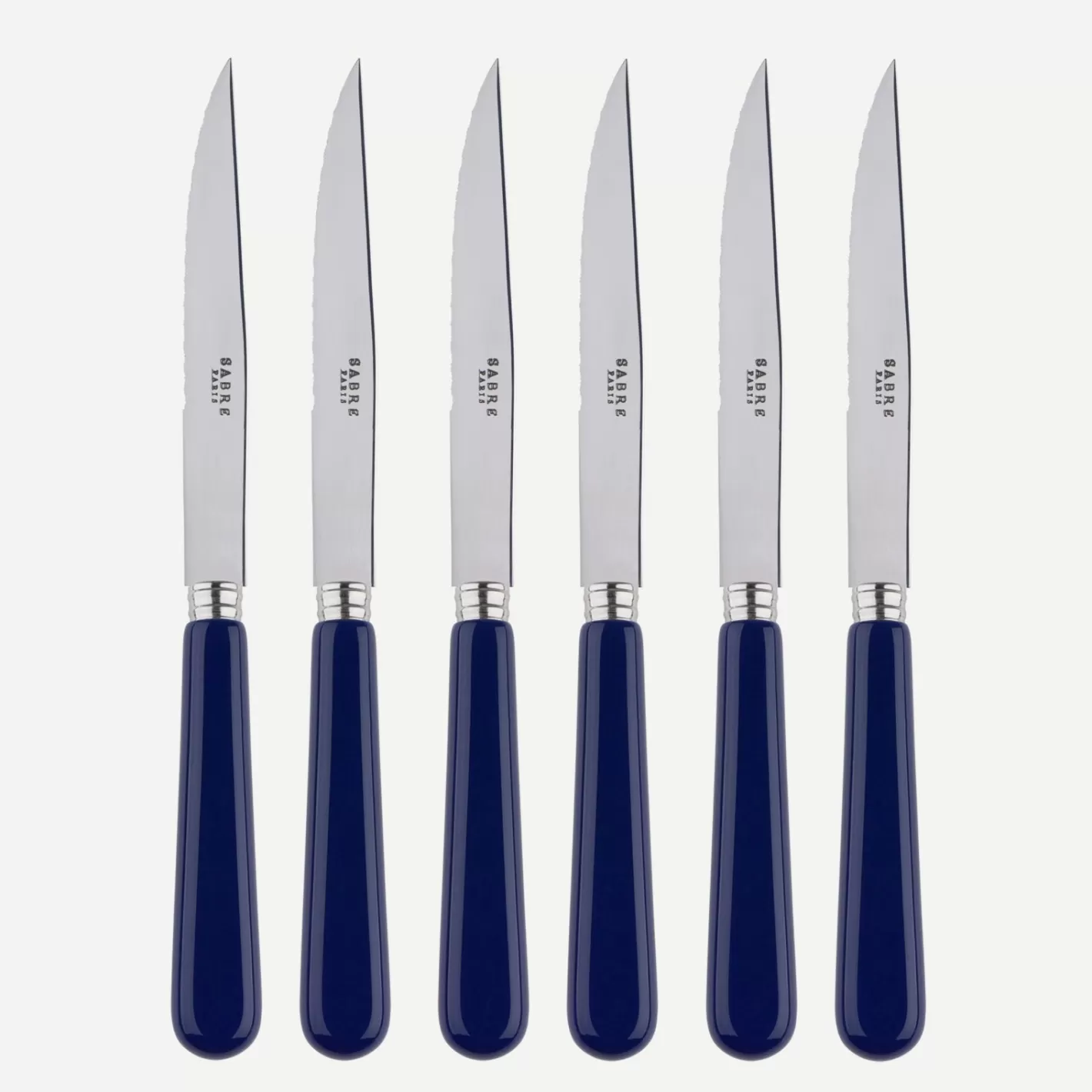 Sabre Paris Set Of 6 Steak Knives>Pop Unis, Navy blue