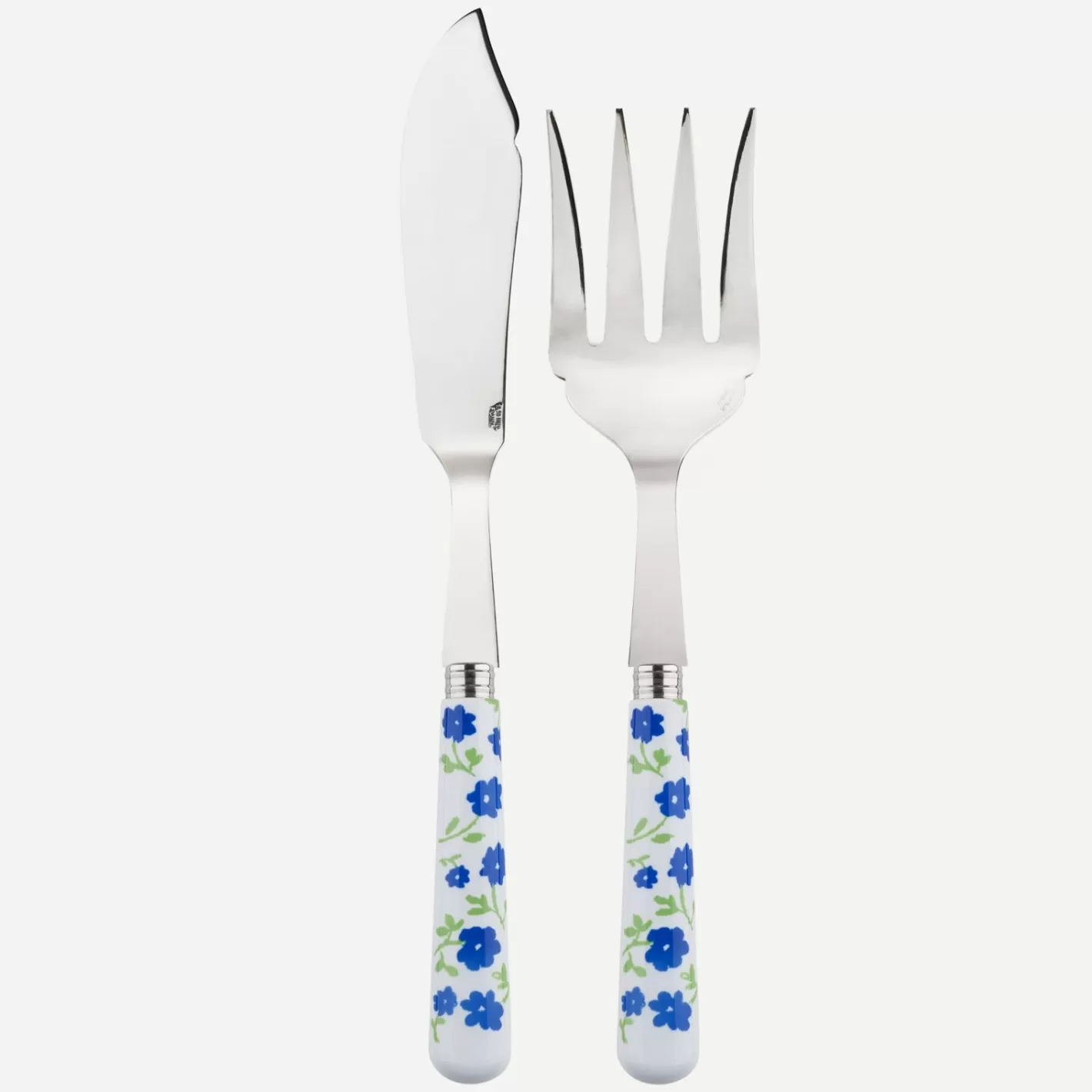 Sabre Paris Fish Serving Set>Pâquerette, Lapis blue