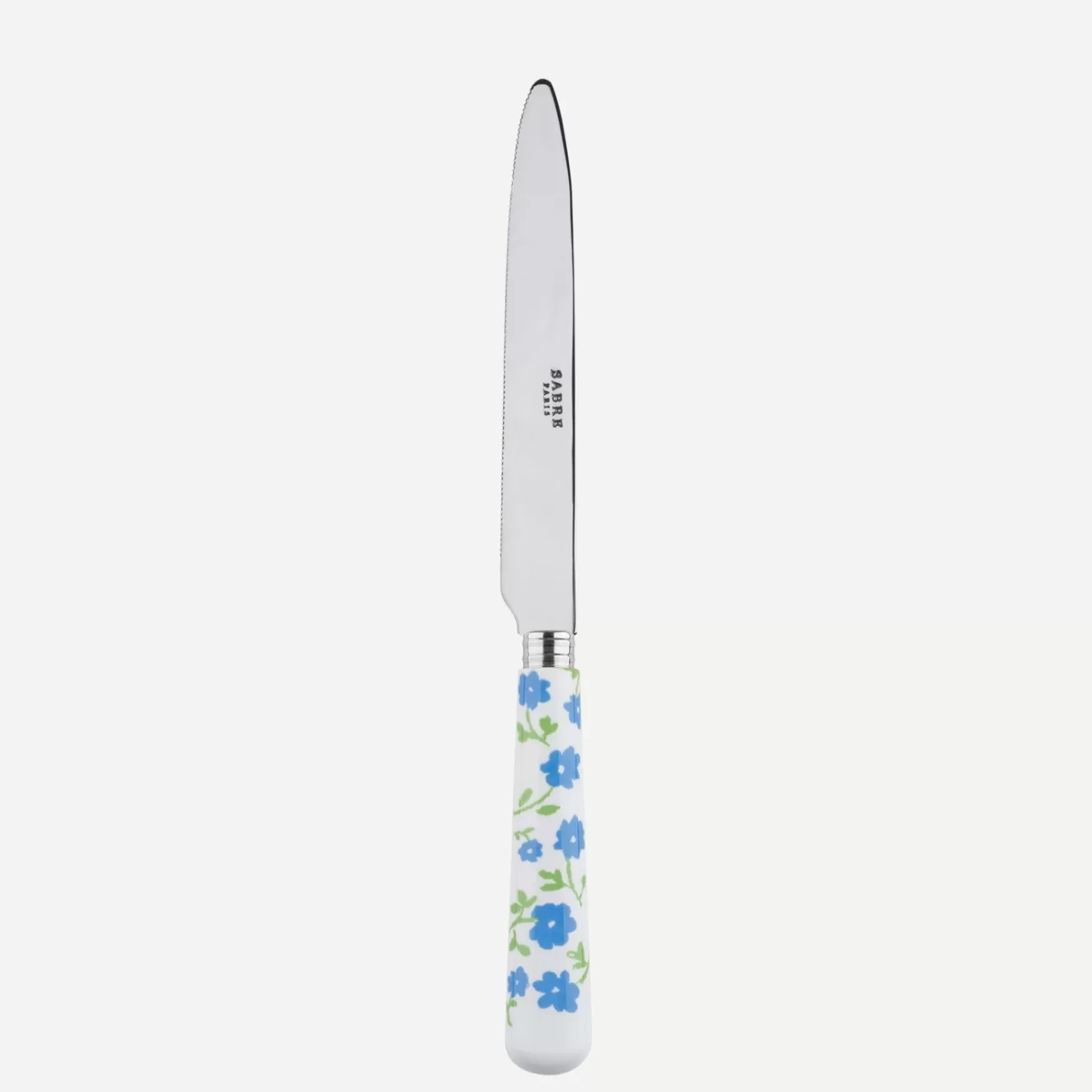 Sabre Paris Serrated Dinner Knife Blade>Pâquerette, Light blue