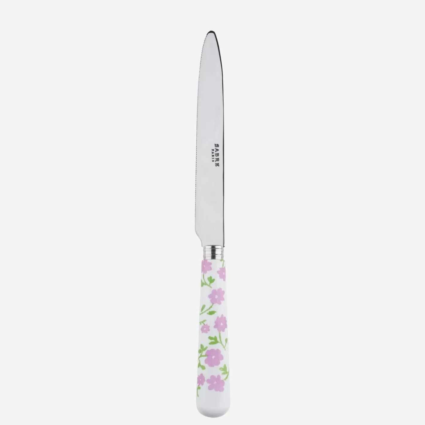 Sabre Paris Serrated Dinner Knife Blade>Pâquerette, Pink