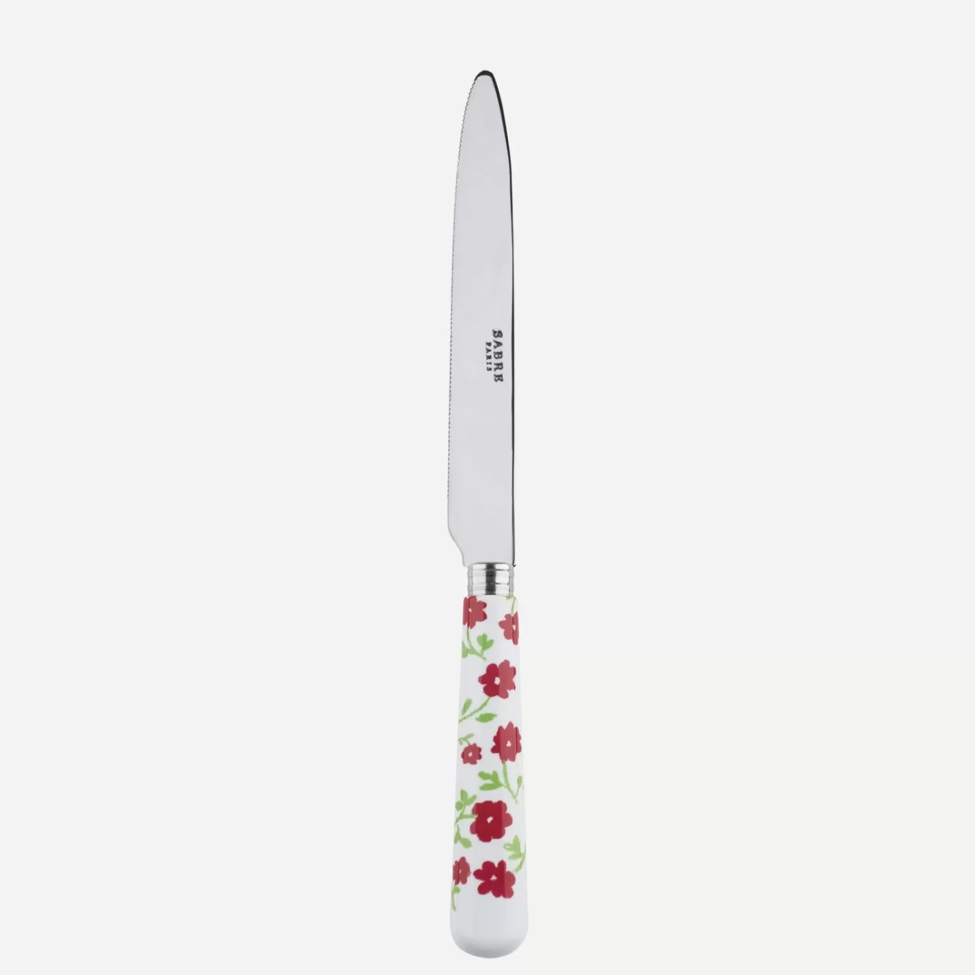 Sabre Paris Serrated Dinner Knife Blade>Pâquerette, Red