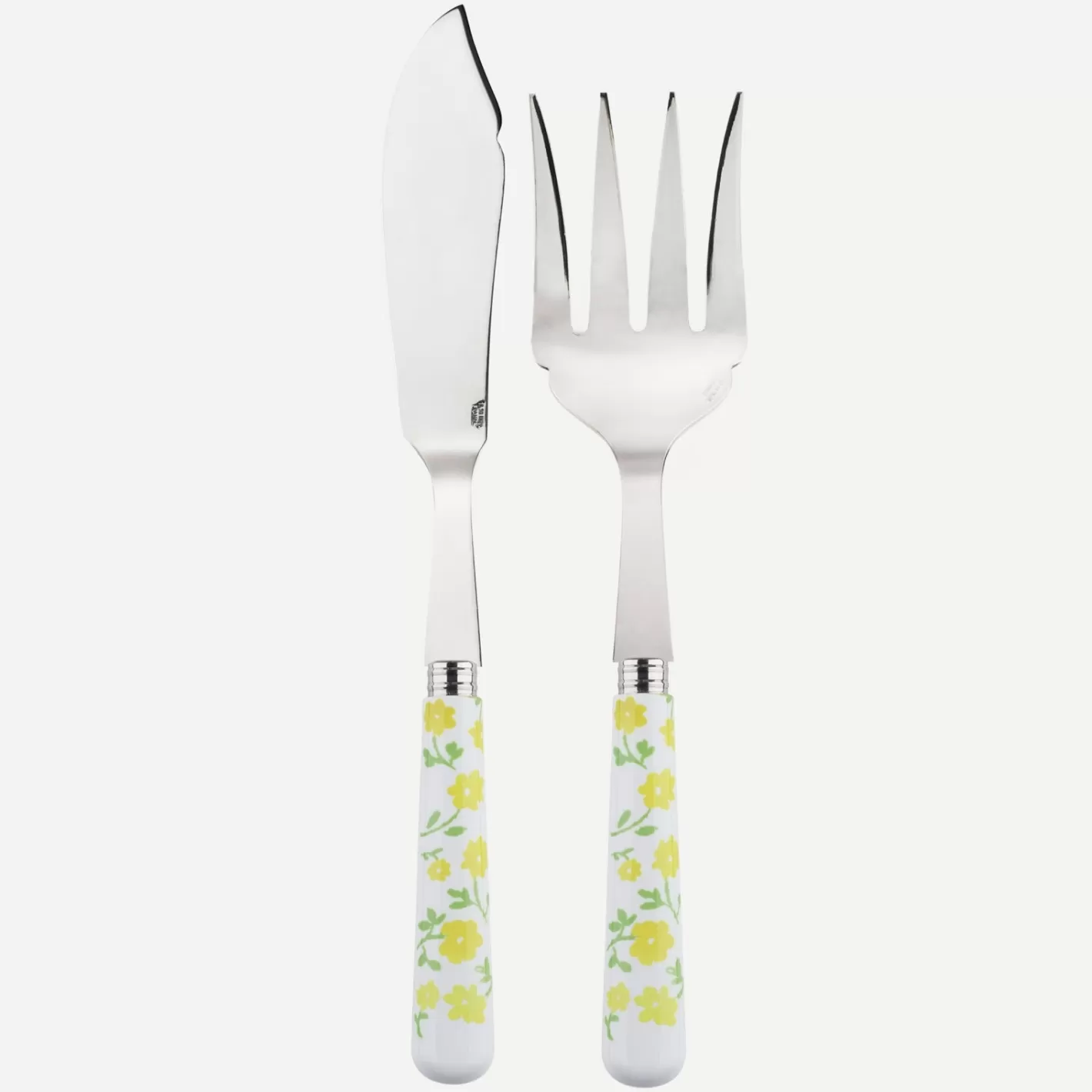 Sabre Paris Fish Serving Set>Pâquerette, Yellow