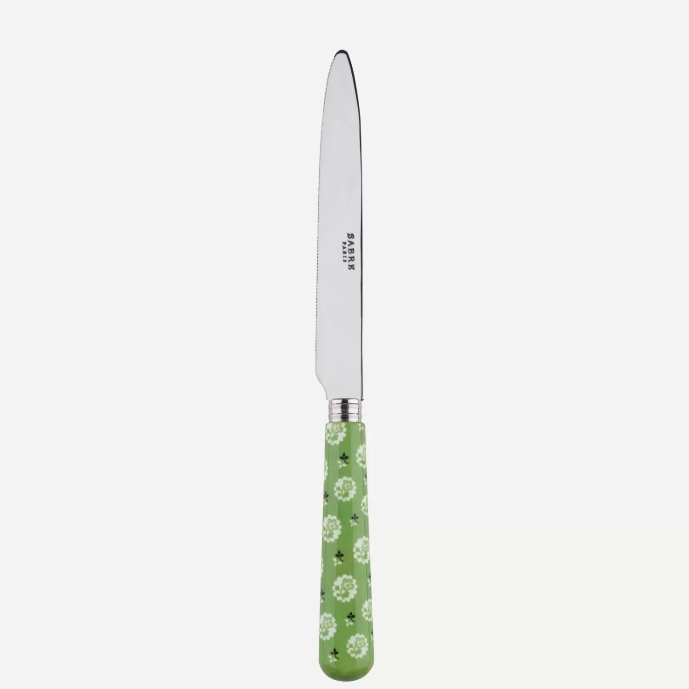 Sabre Paris Serrated Dinner Knife Blade>Provencal, Garden green