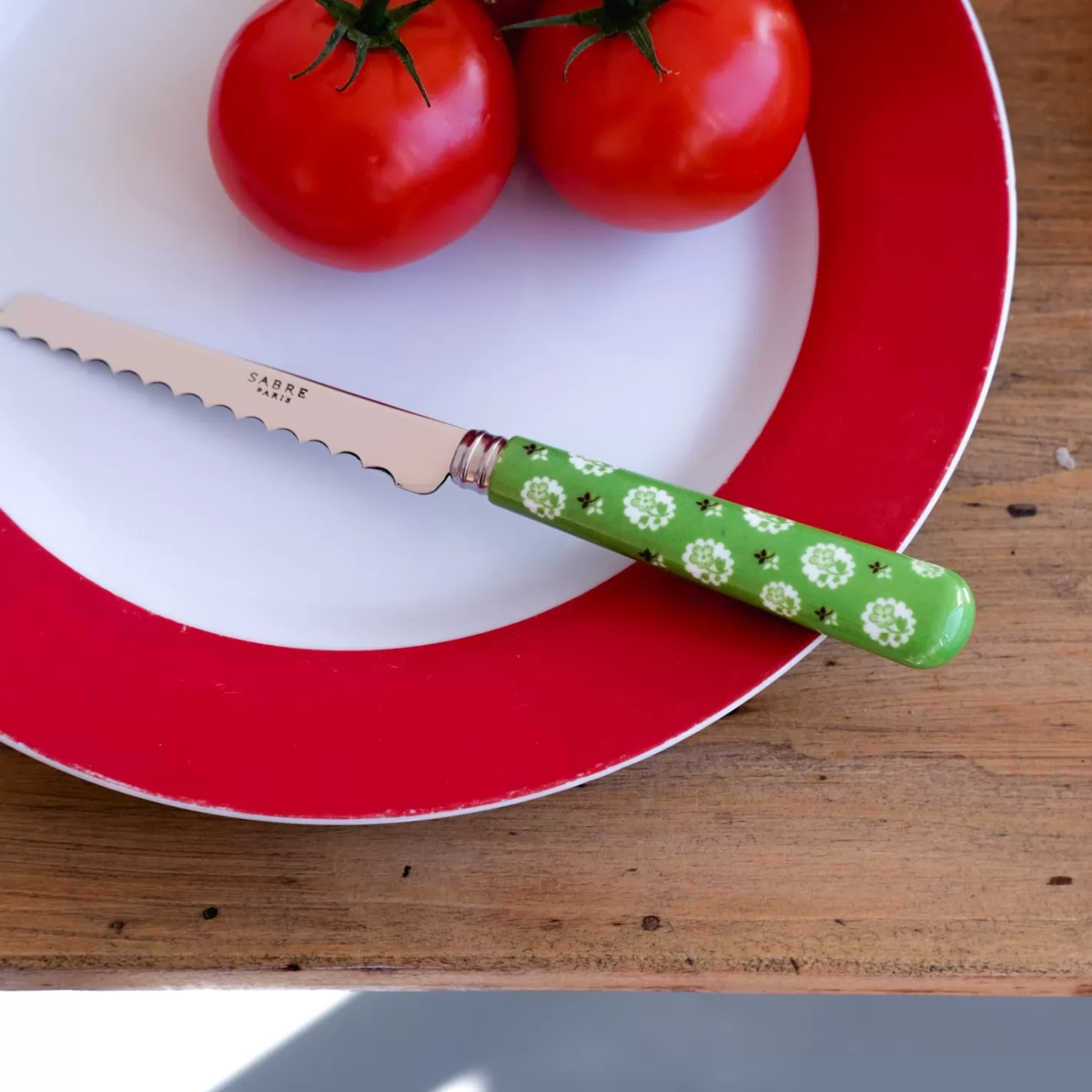 Sabre Paris Tomato Knife>Provencal, Garden green