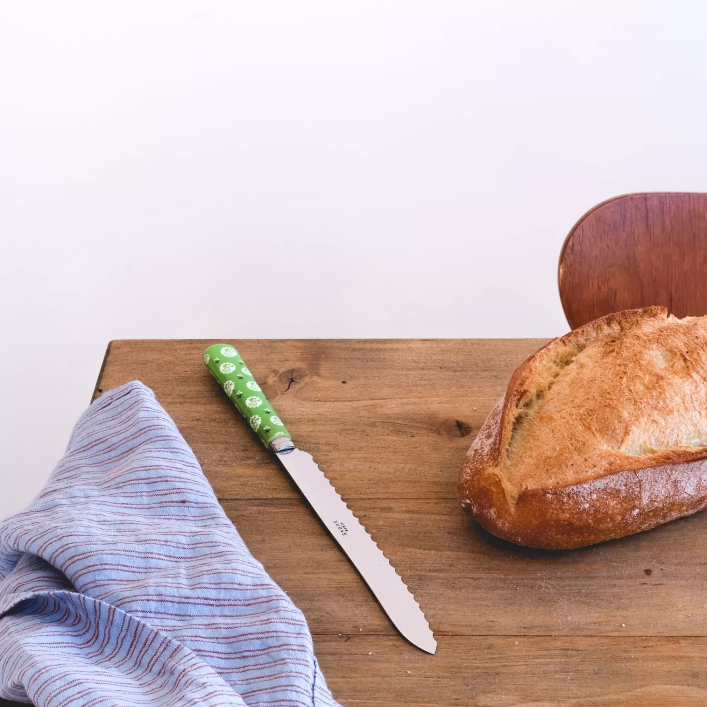 Sabre Paris Bread Knife>Provencal, Garden green