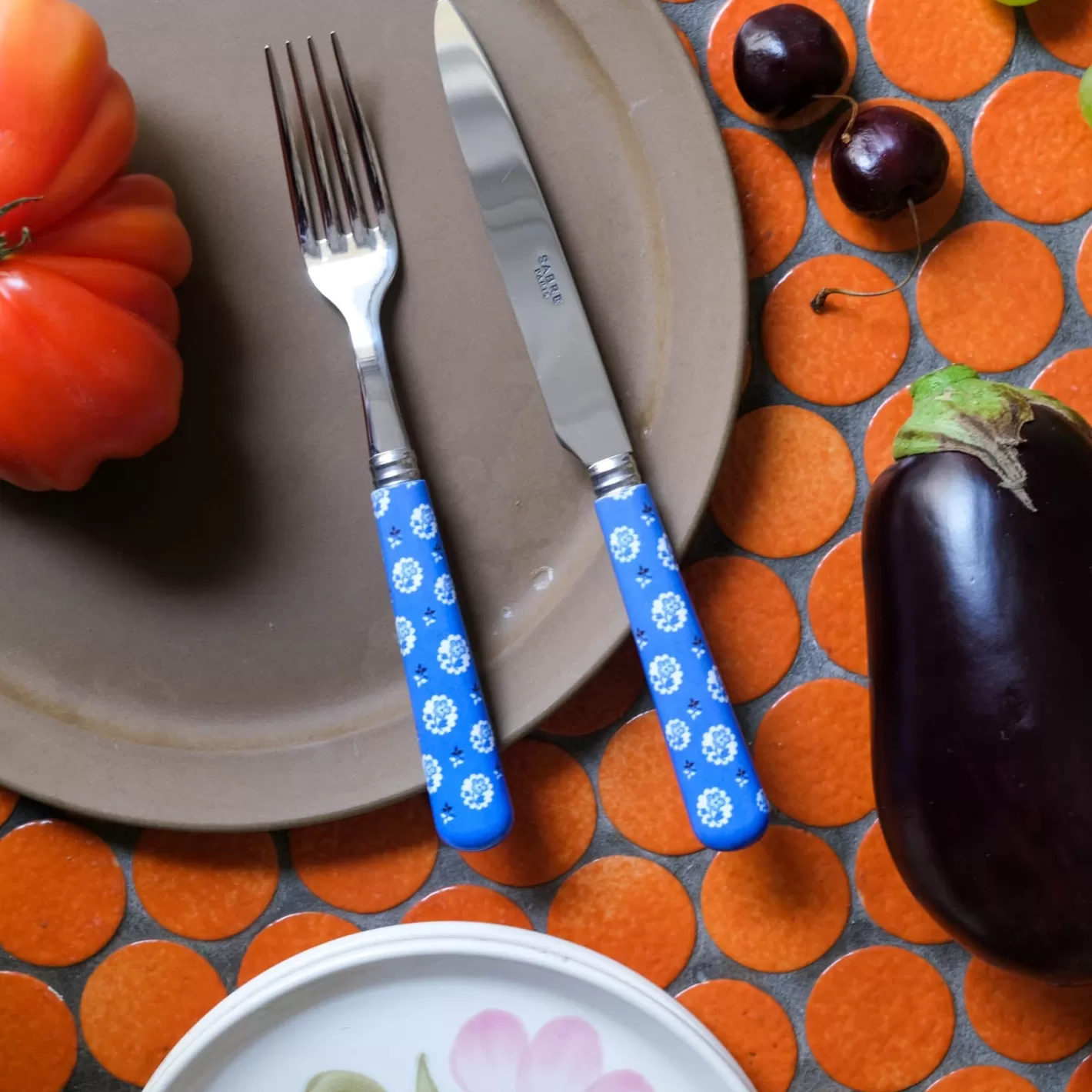 Sabre Paris Dinner Fork>Provencal, Lapis blue