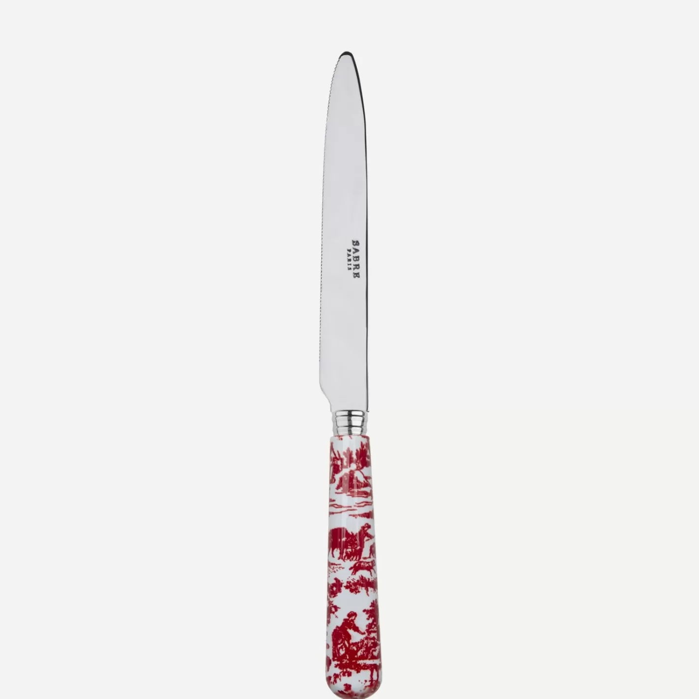 Sabre Paris Serrated Dinner Knife Blade>Toile, Red