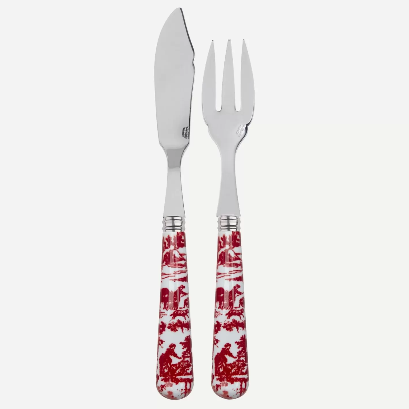 Sabre Paris Fish Knife | Fish Fork>Toile, Red