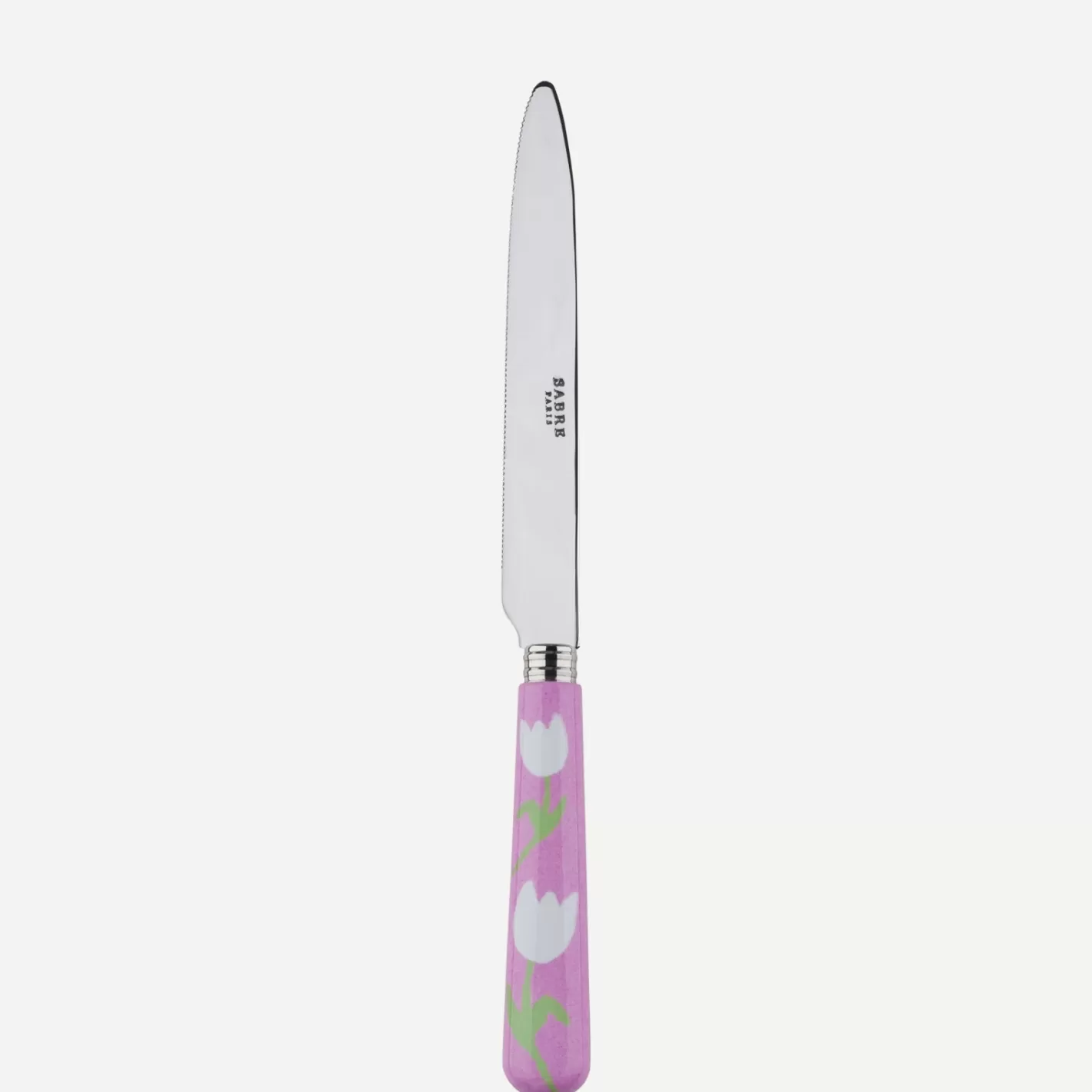 Sabre Paris Serrated Dinner Knife Blade>Tulipe, Pink