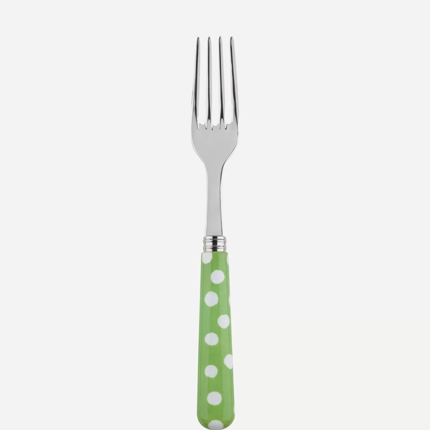 Sabre Paris Dinner Fork>White Dots, Garden green