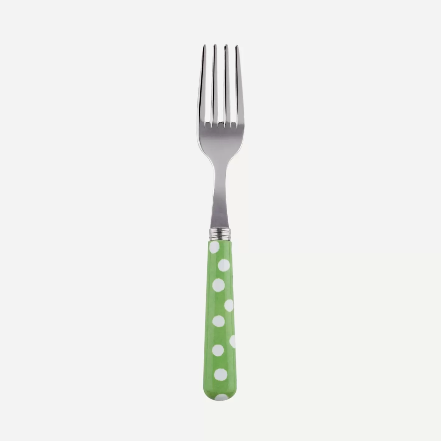 Sabre Paris Small Fork>White Dots, Garden green