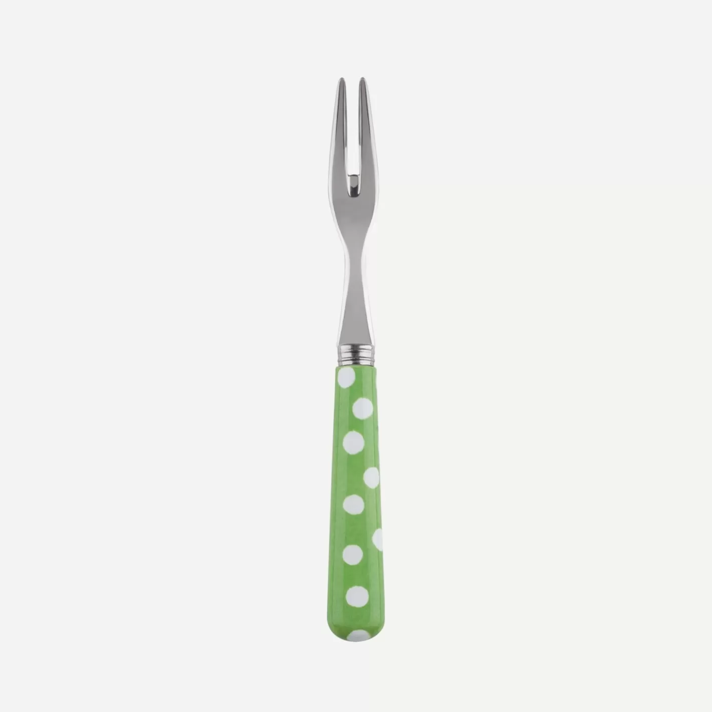 Sabre Paris Cocktail Fork>White Dots, Garden green