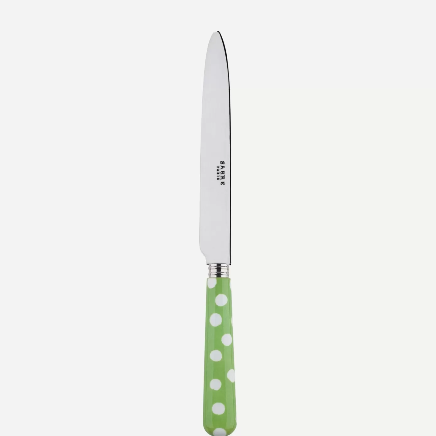 Sabre Paris Dinner Knife>White Dots, Garden green