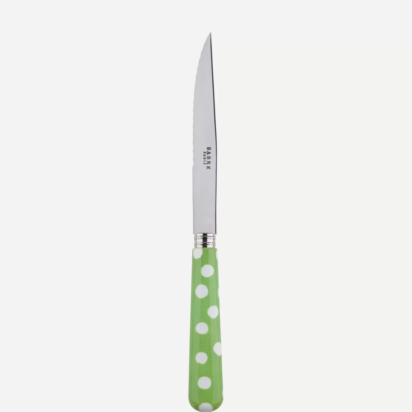 Sabre Paris Steak Knife>White Dots, Garden green