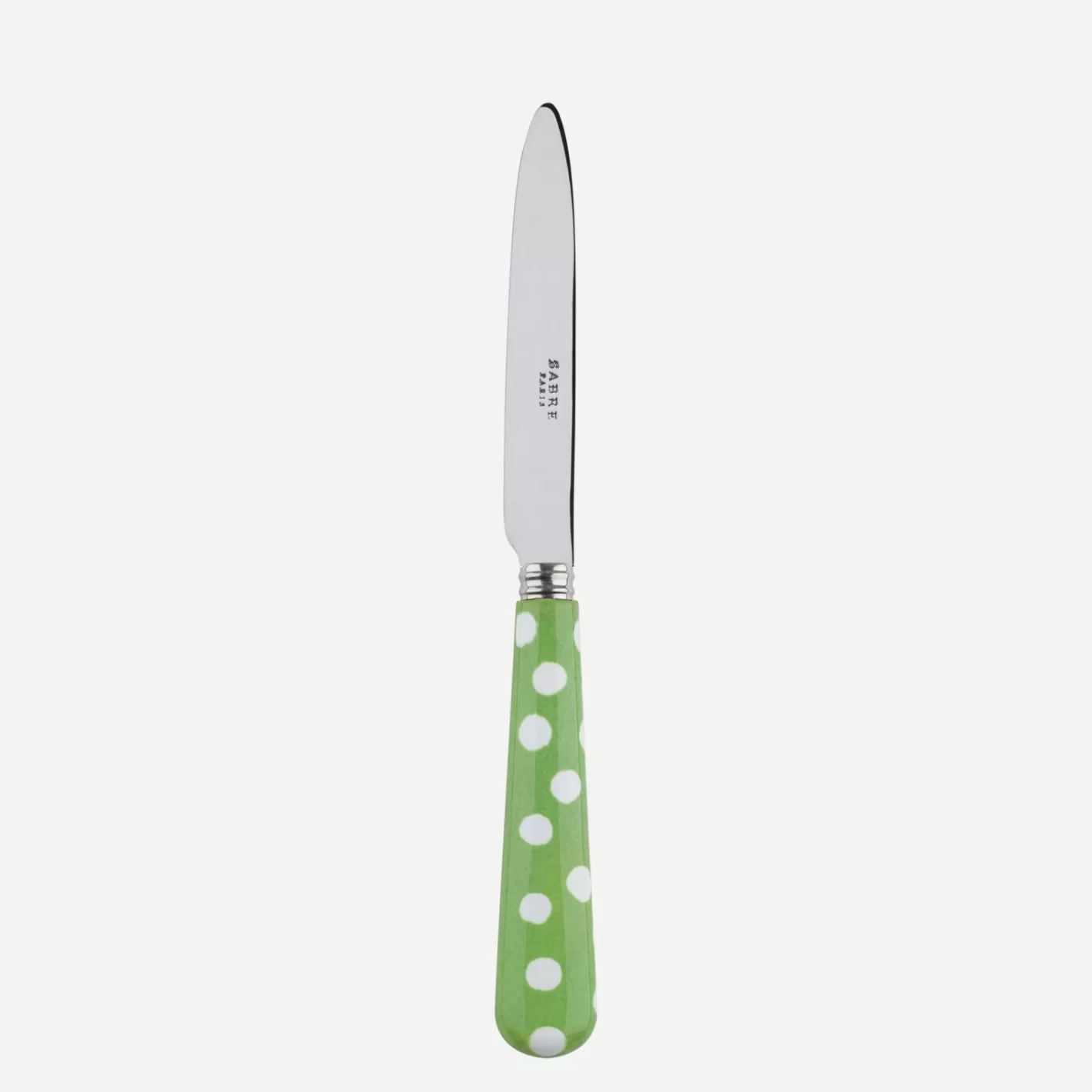 Sabre Paris Dessert Knife>White Dots, Garden green