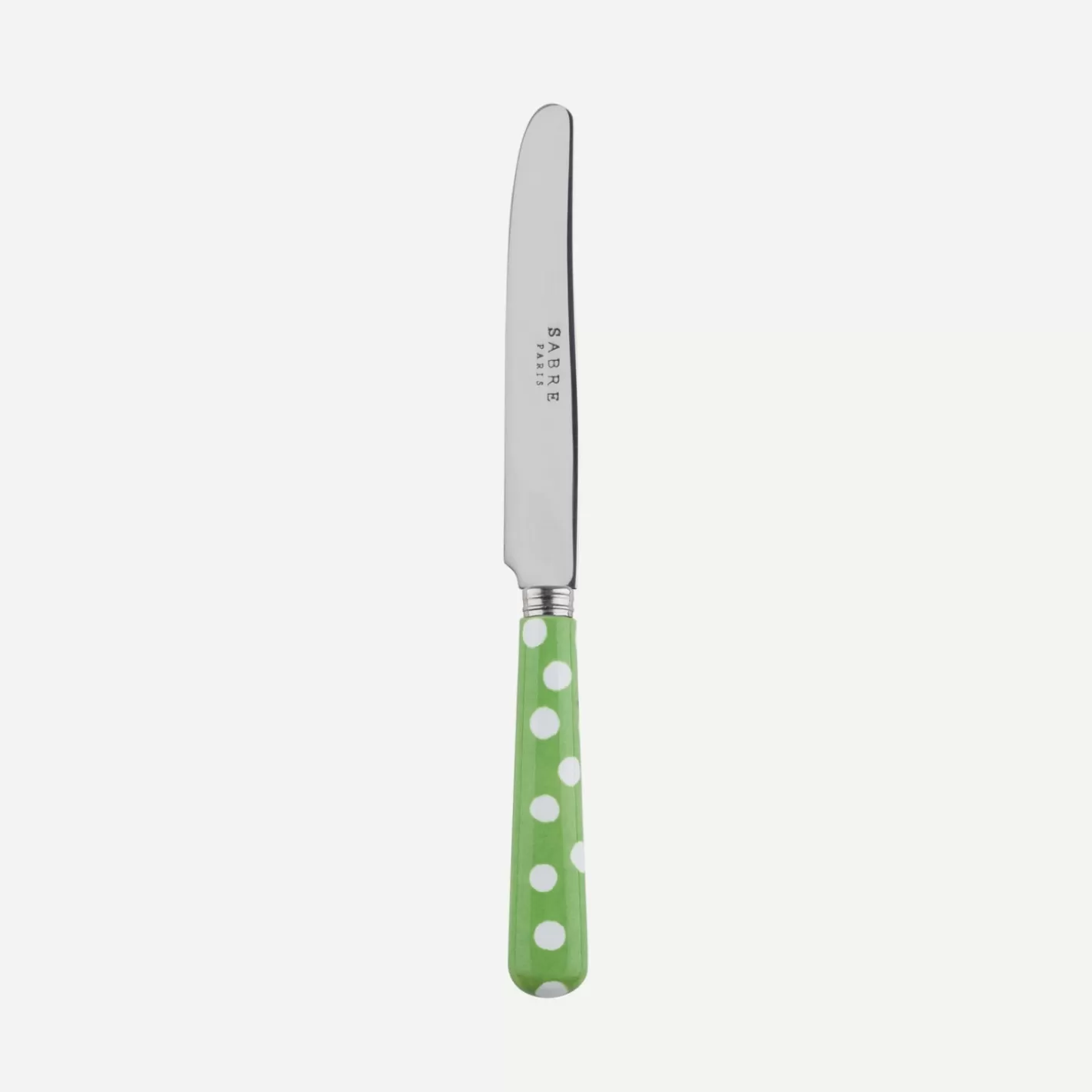 Sabre Paris Breakfast Knife>White Dots, Garden green