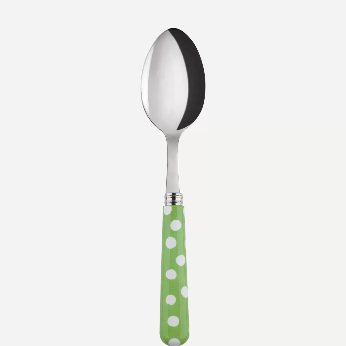 Sabre Paris Soup Spoon>White Dots, Garden green