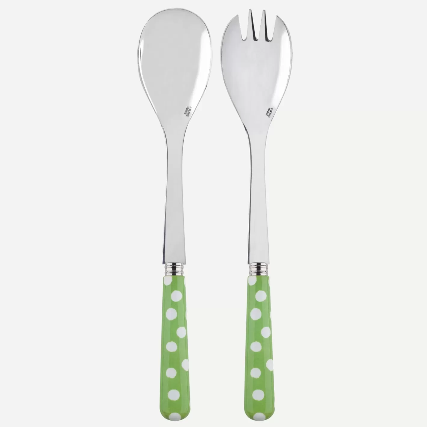 Sabre Paris Salad Set>White Dots, Garden green