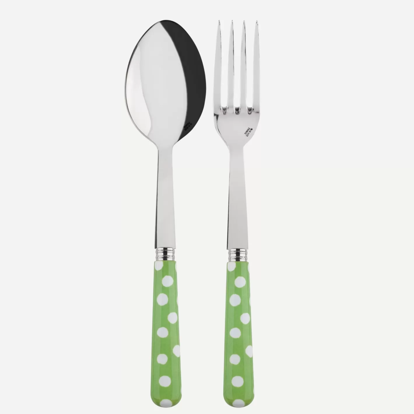 Sabre Paris Serving Set>White Dots, Garden green