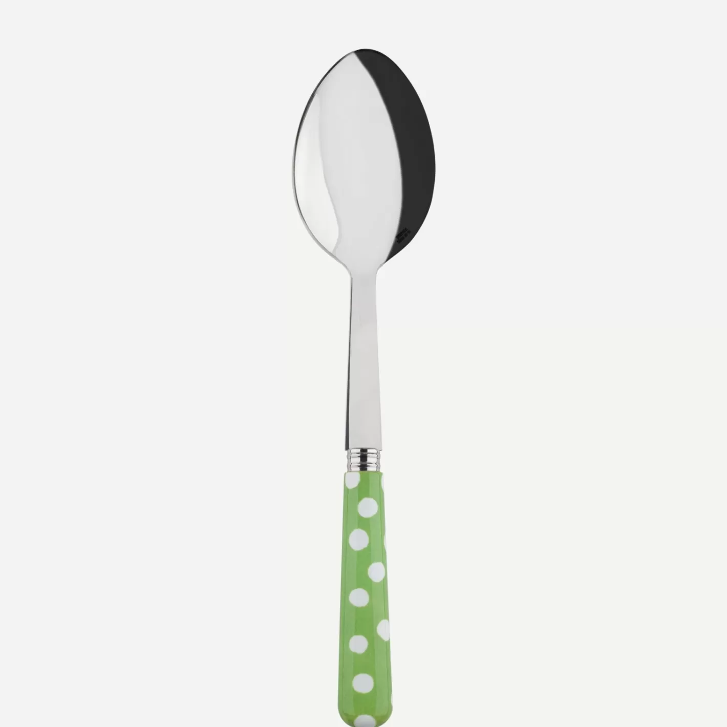 Sabre Paris Serving Spoon>White Dots, Garden green