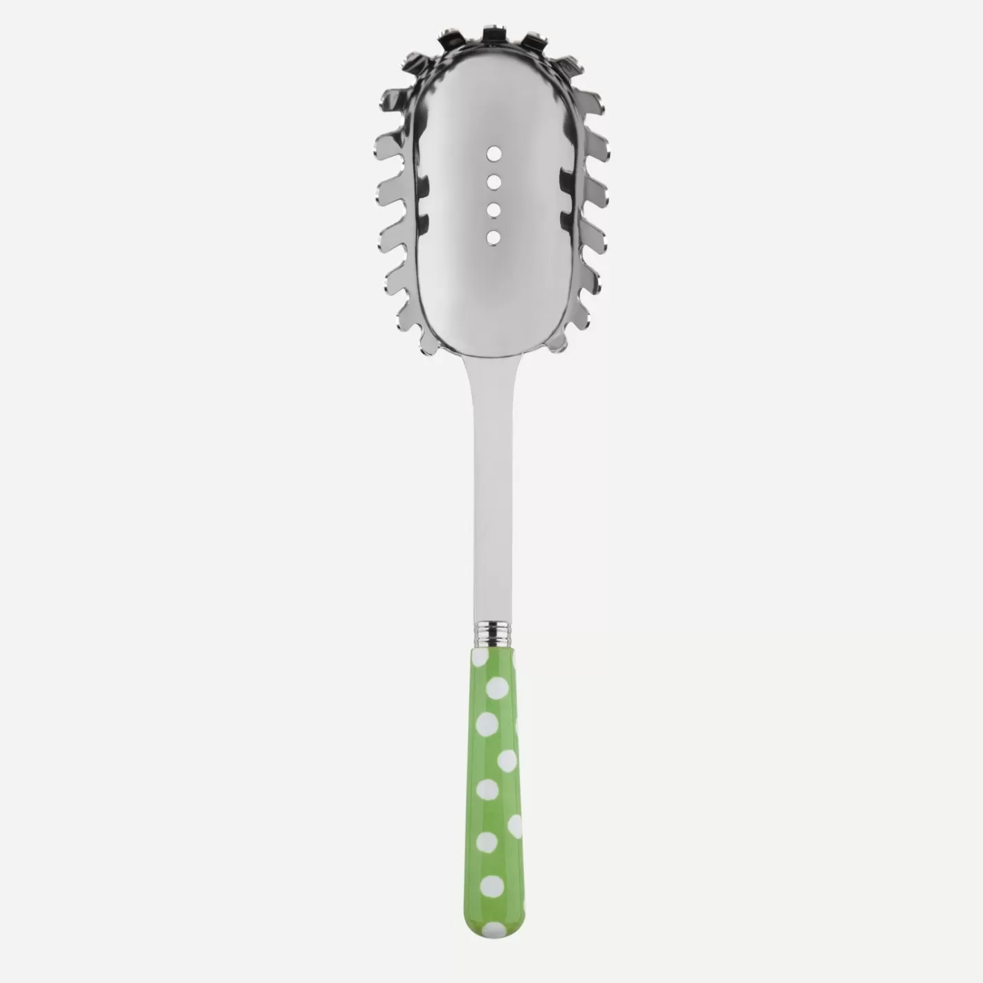 Sabre Paris Spaghetti Spoon>White Dots, Garden green