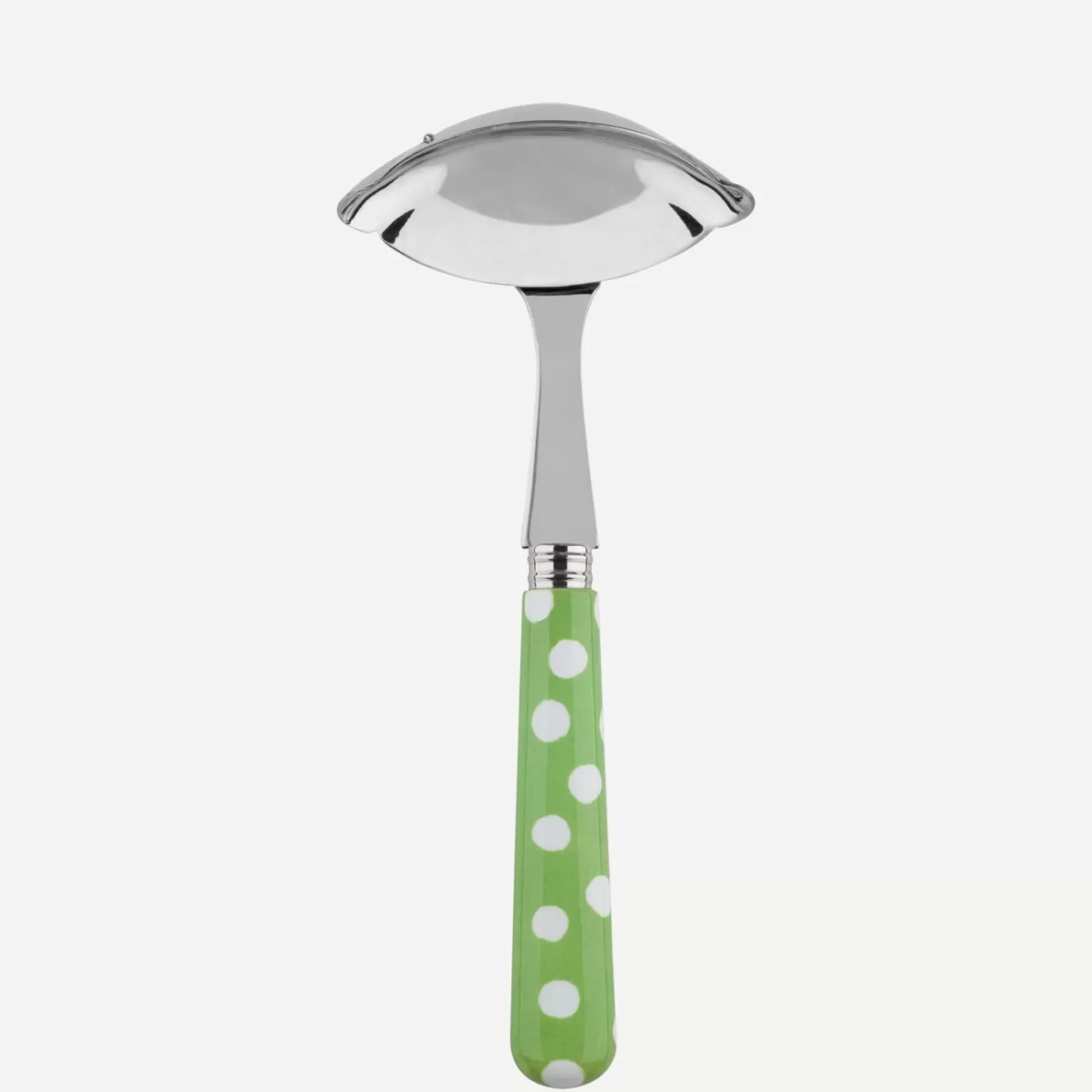 Sabre Paris Gravy Ladle>White Dots, Garden green