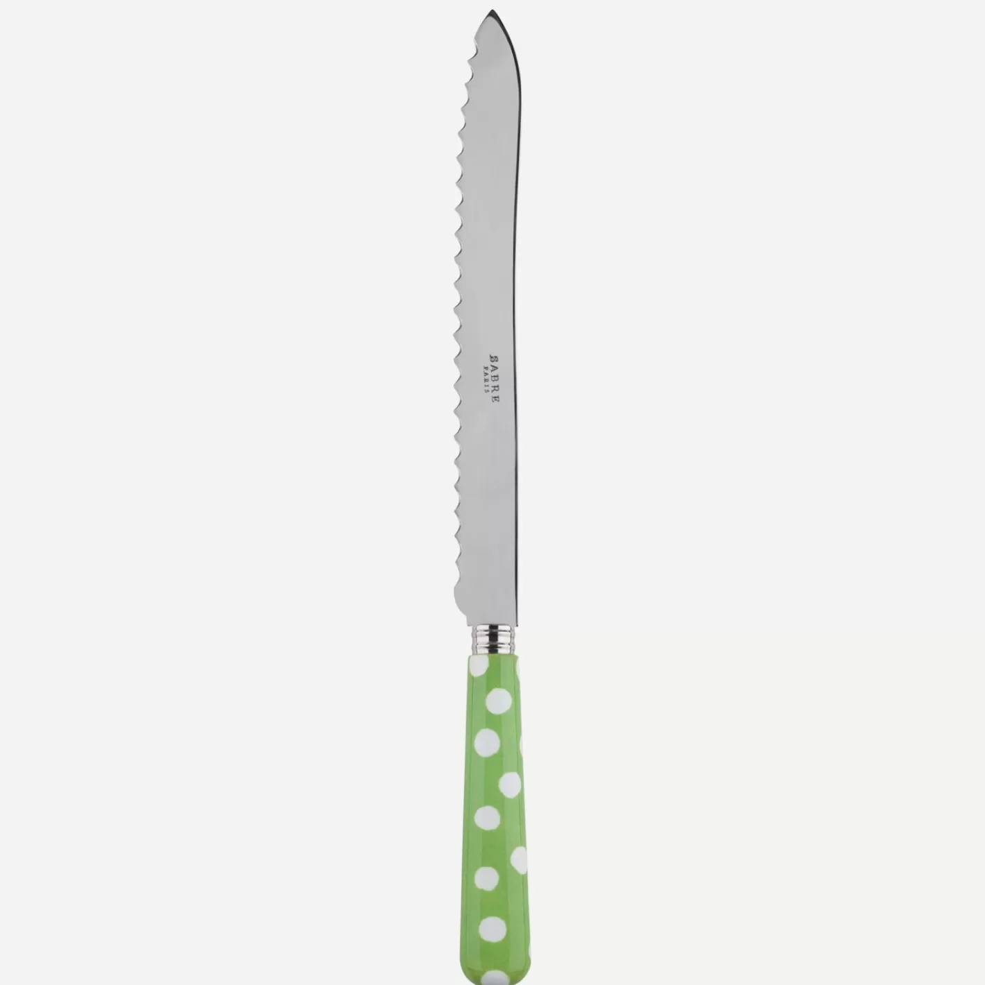 Sabre Paris Bread Knife>White Dots, Garden green