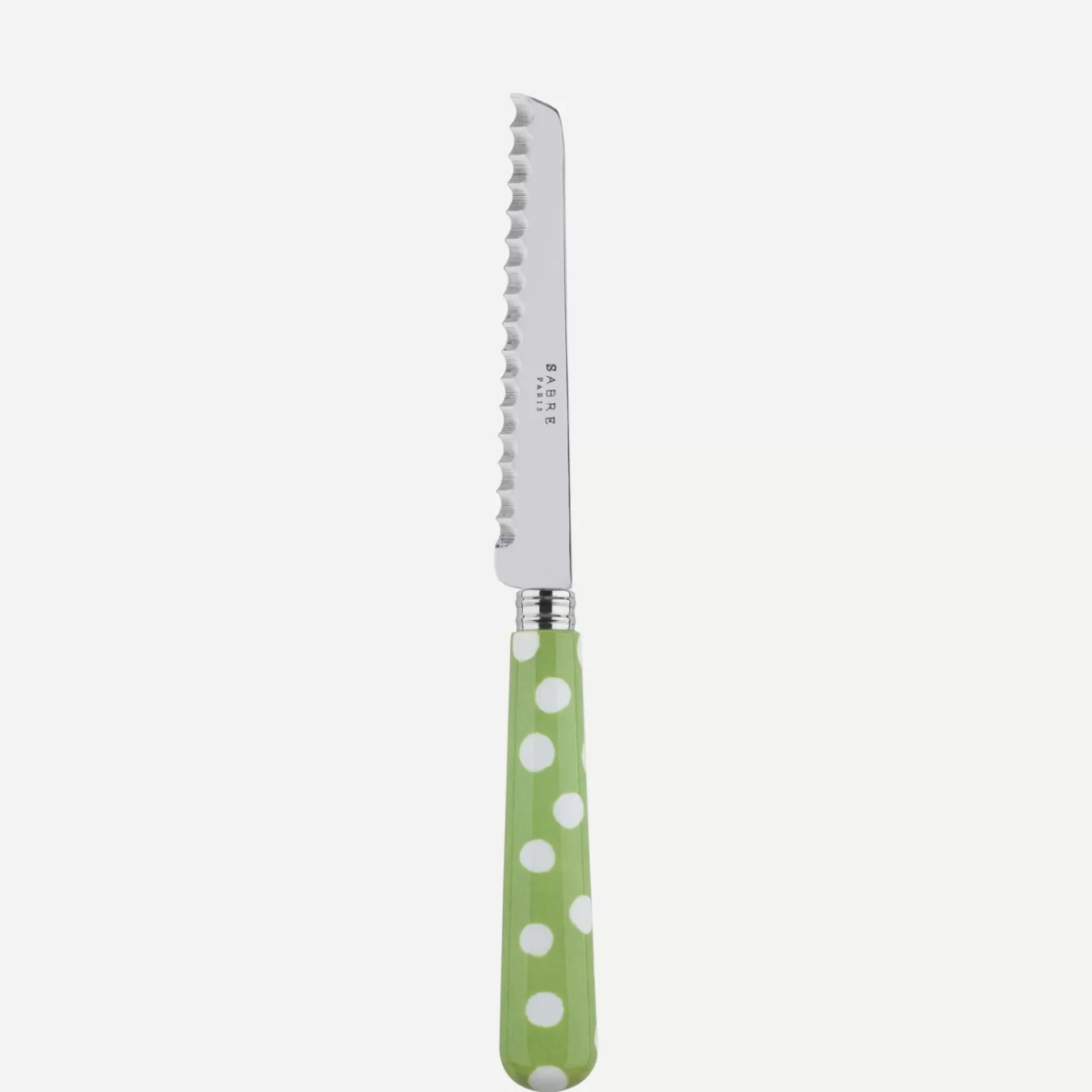 Sabre Paris Tomato Knife>White Dots, Garden green