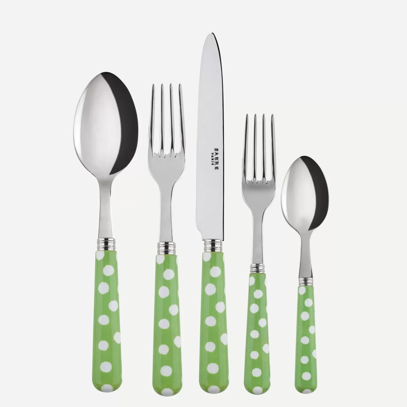 Sabre Paris Set Of 5 Pieces>White Dots, Garden green