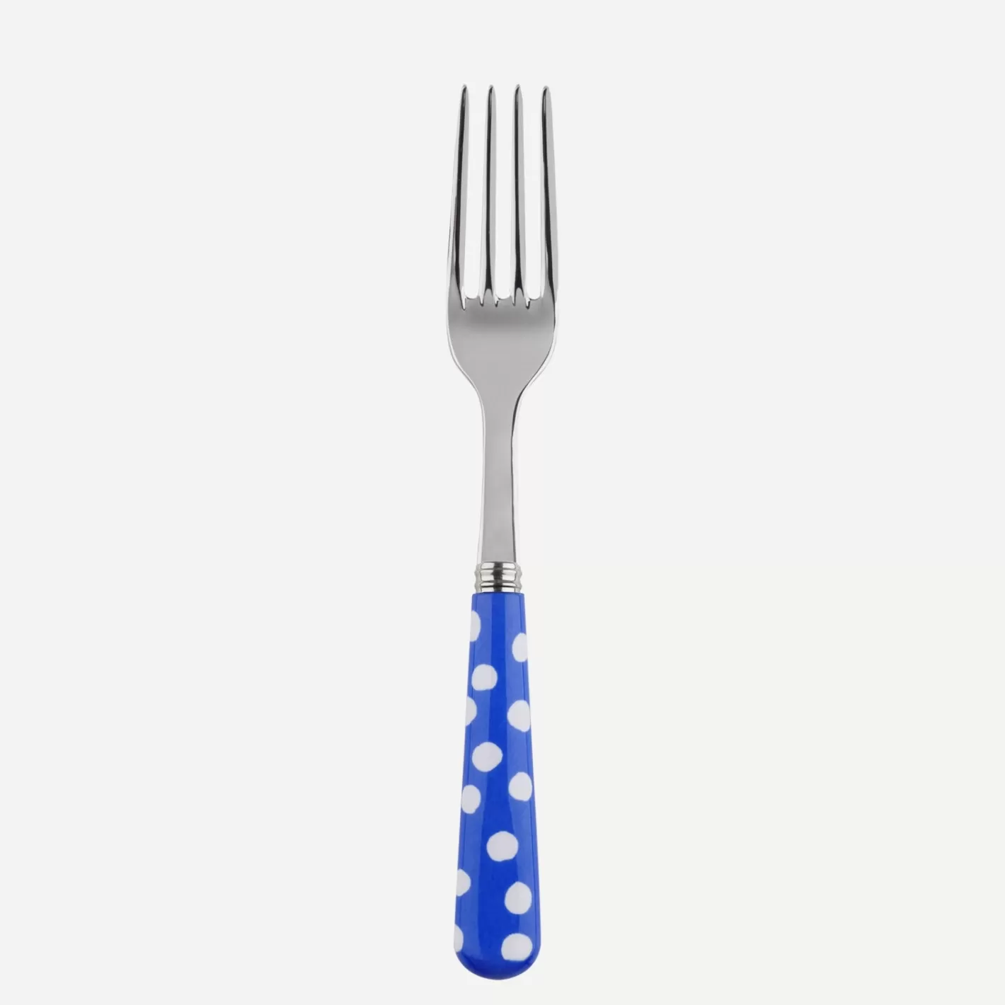 Sabre Paris Salad Fork>White Dots, Lapis blue