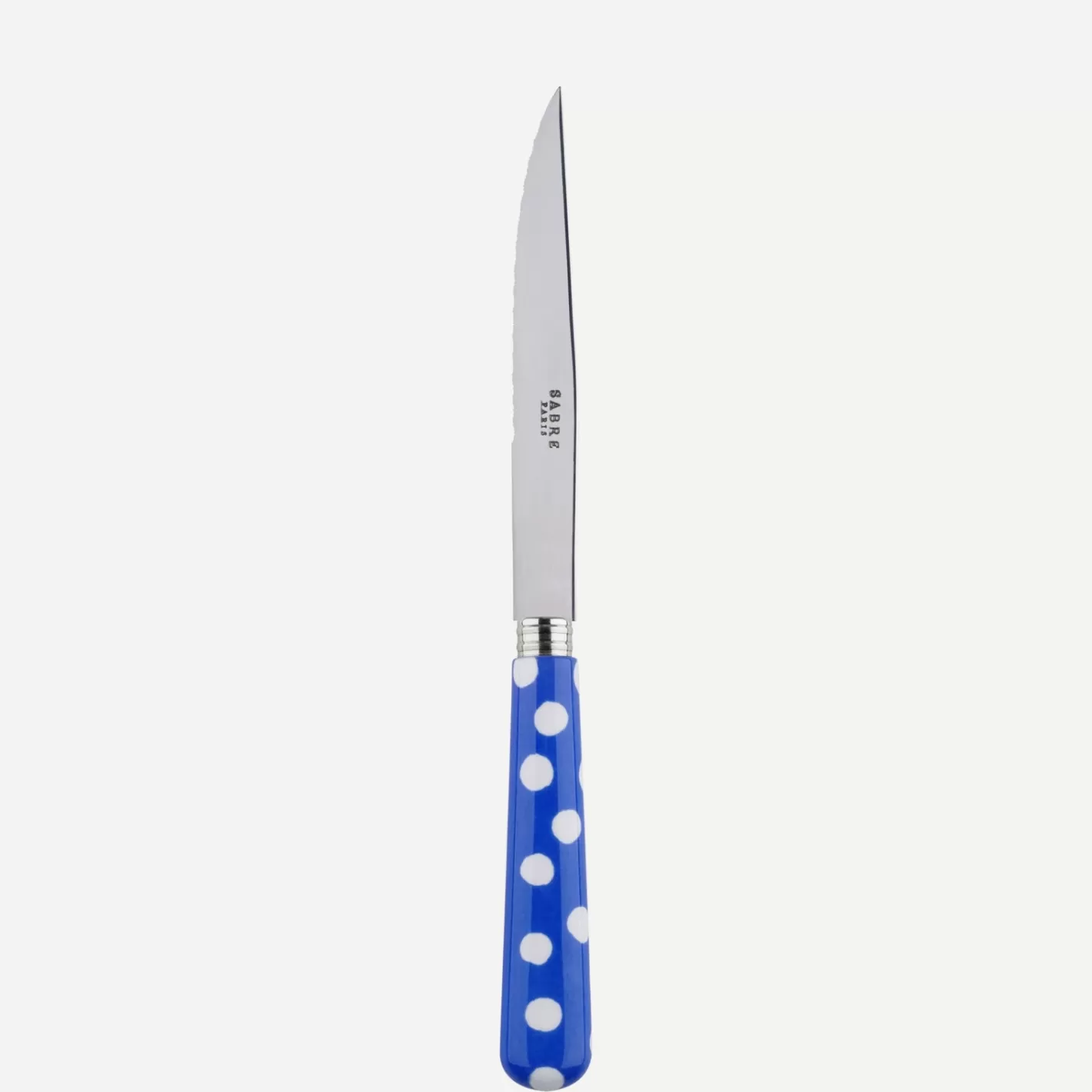 Sabre Paris Steak Knife>White Dots, Lapis blue