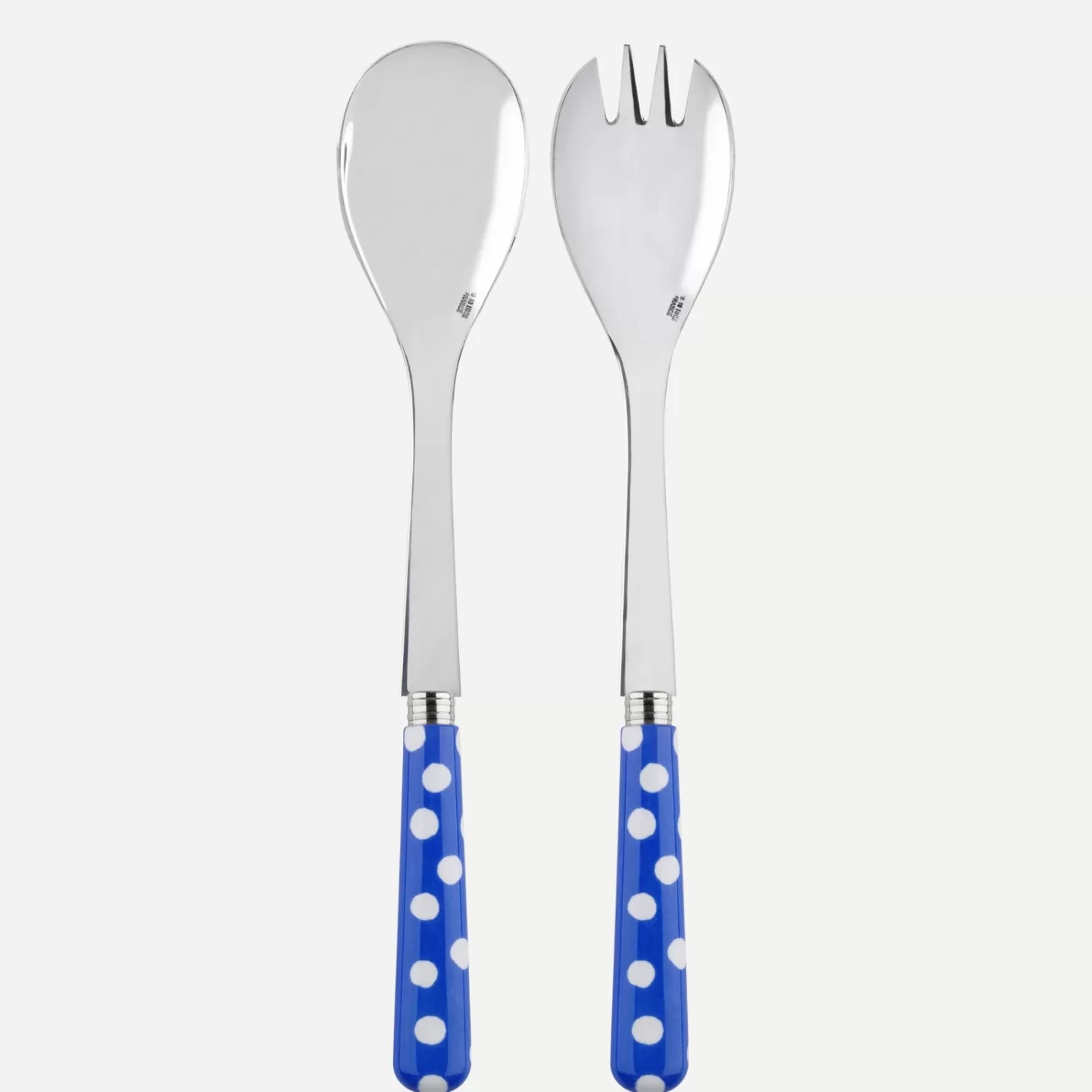 Sabre Paris Salad Set>White Dots, Lapis blue