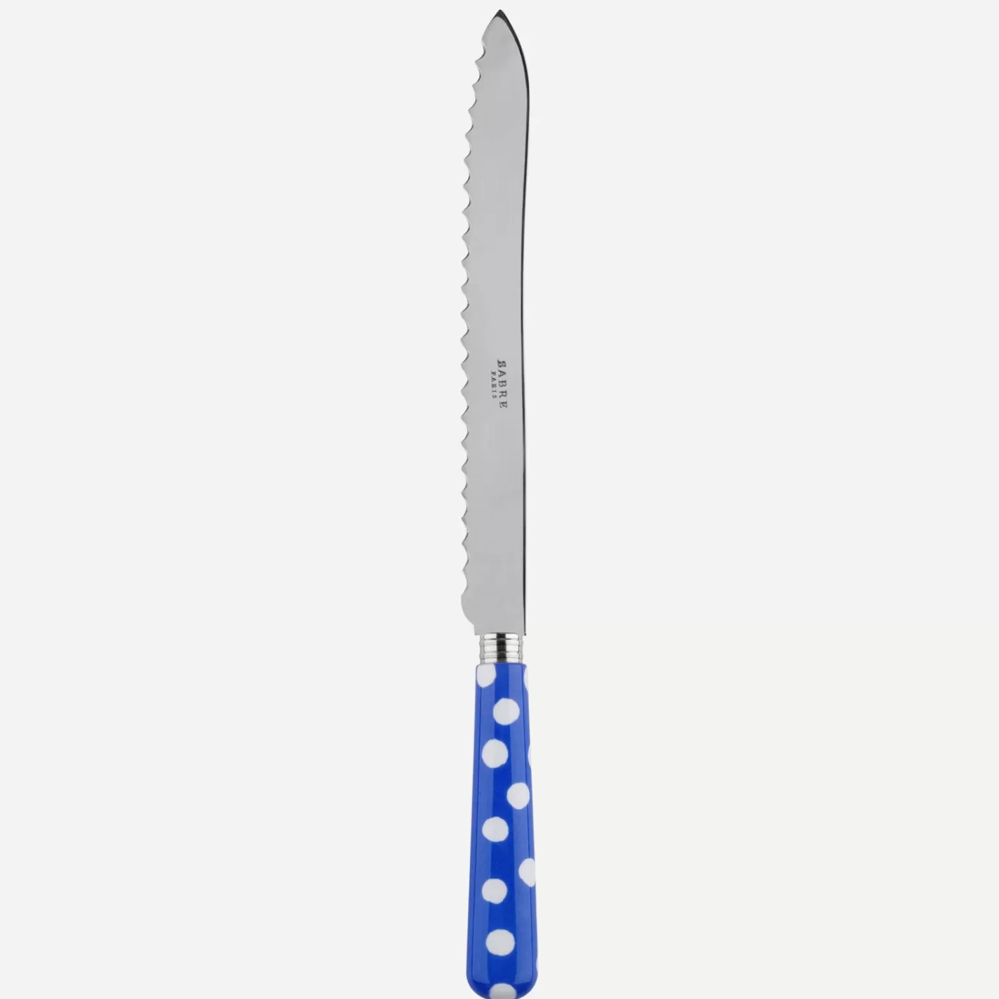 Sabre Paris Bread Knife>White Dots, Lapis blue