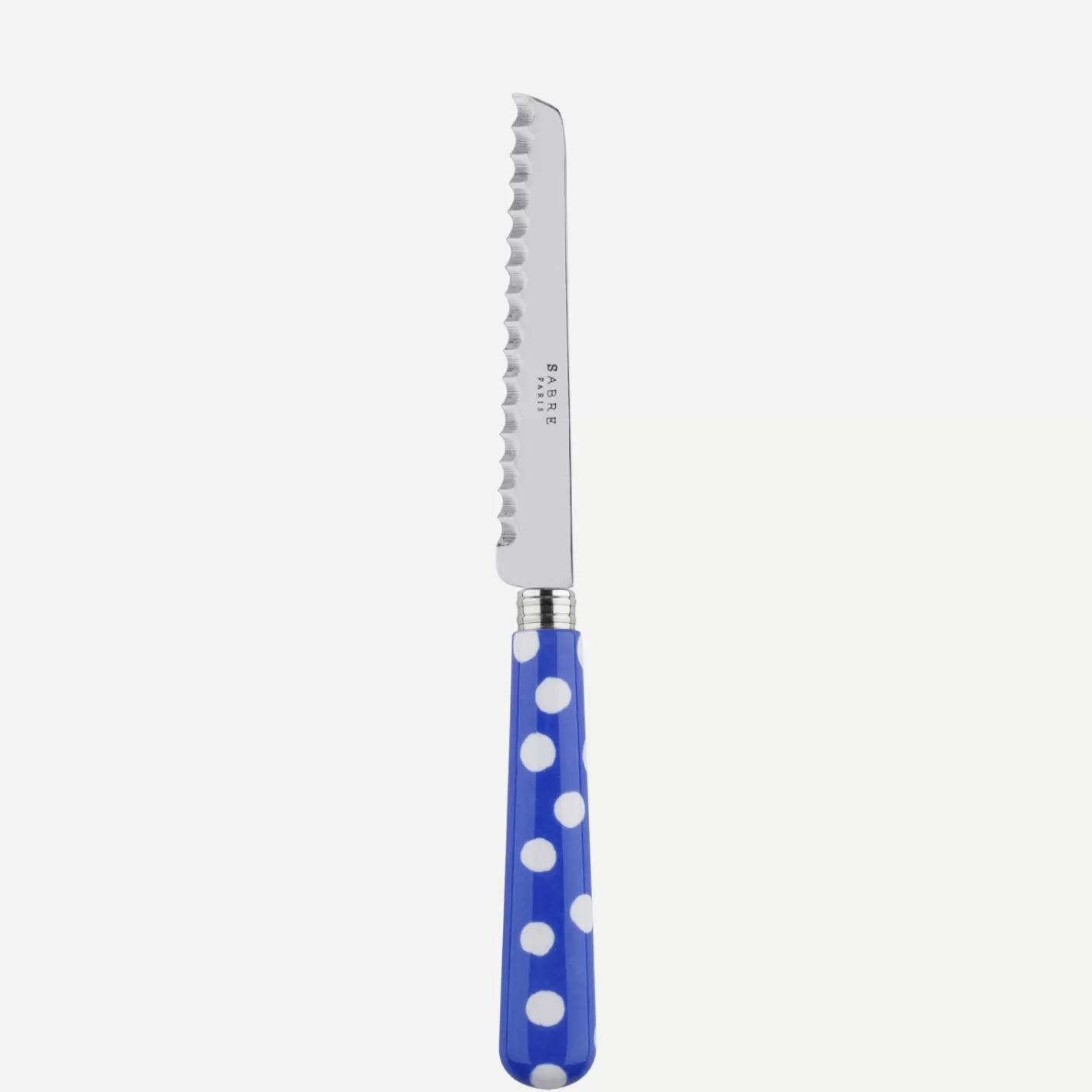 Sabre Paris Tomato Knife>White Dots, Lapis blue