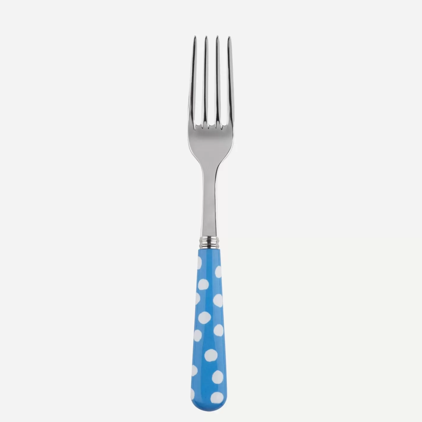 Sabre Paris Salad Fork>White Dots, Light blue