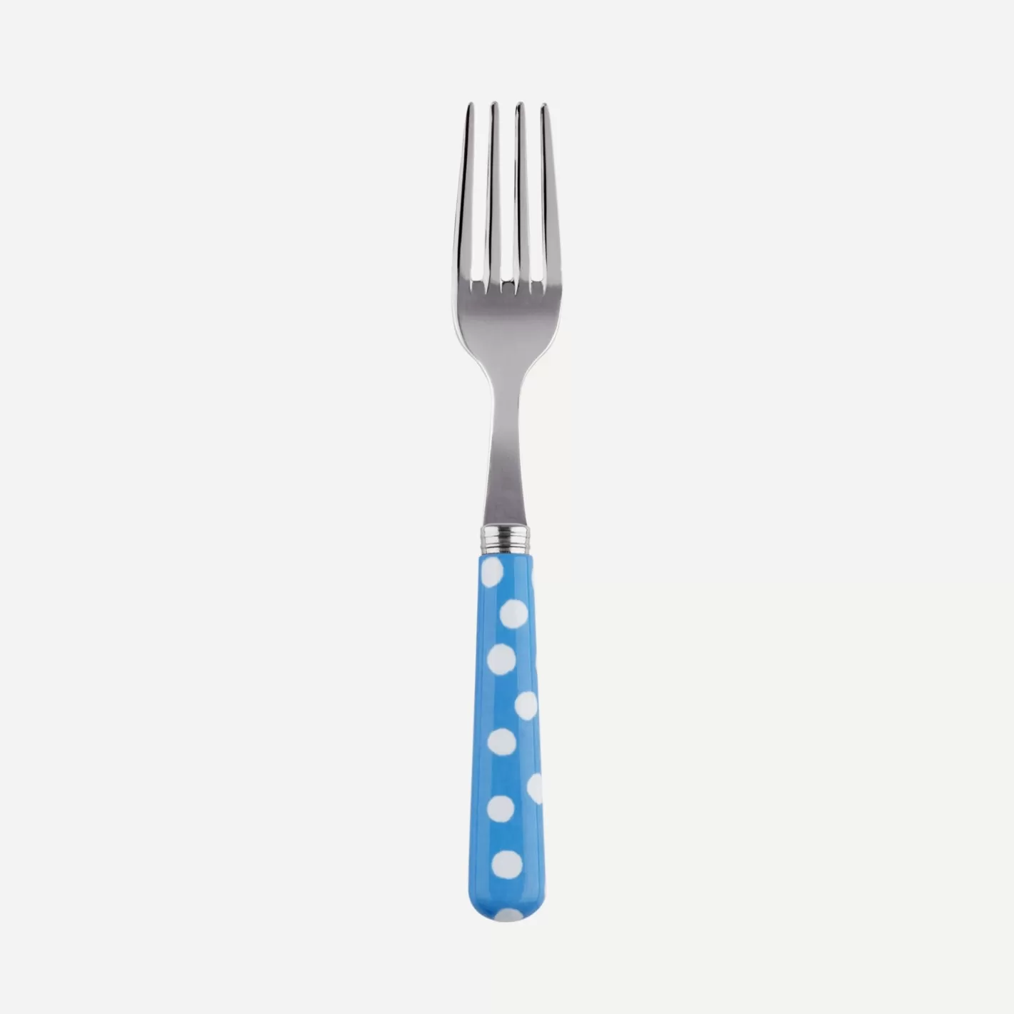 Sabre Paris Small Fork>White Dots, Light blue