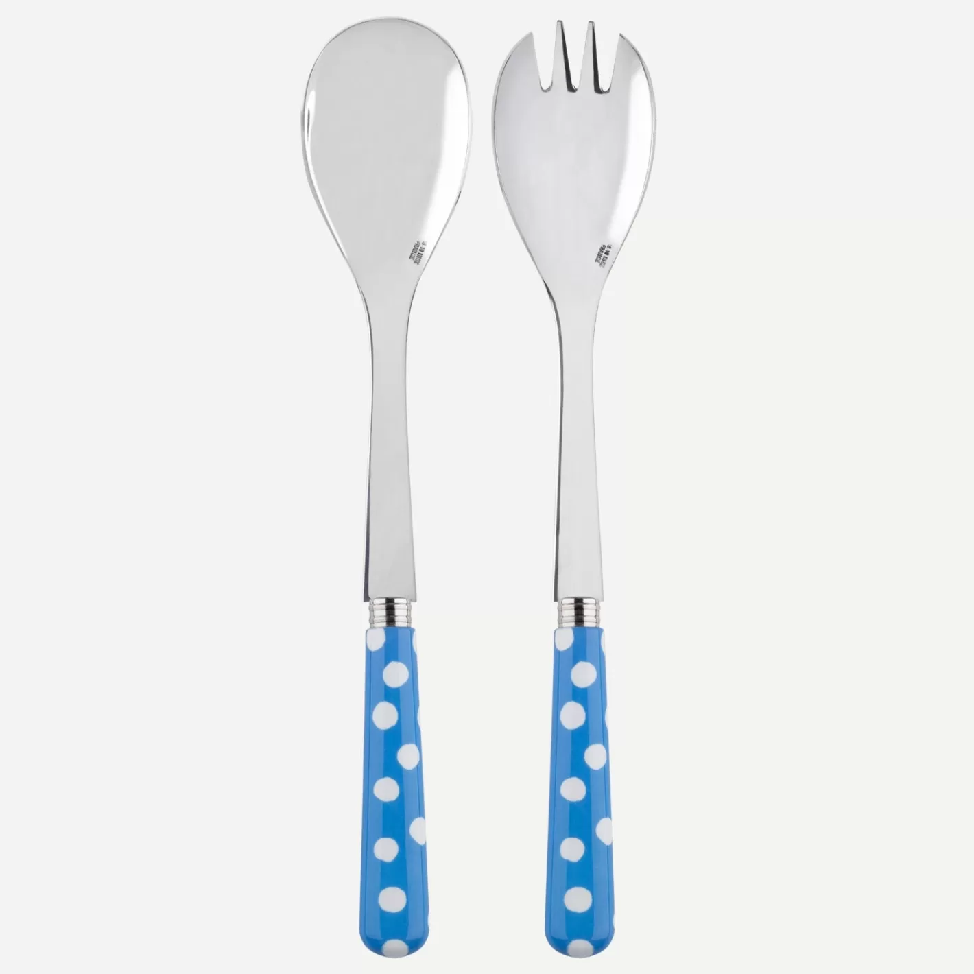 Sabre Paris Salad Set>White Dots, Light blue