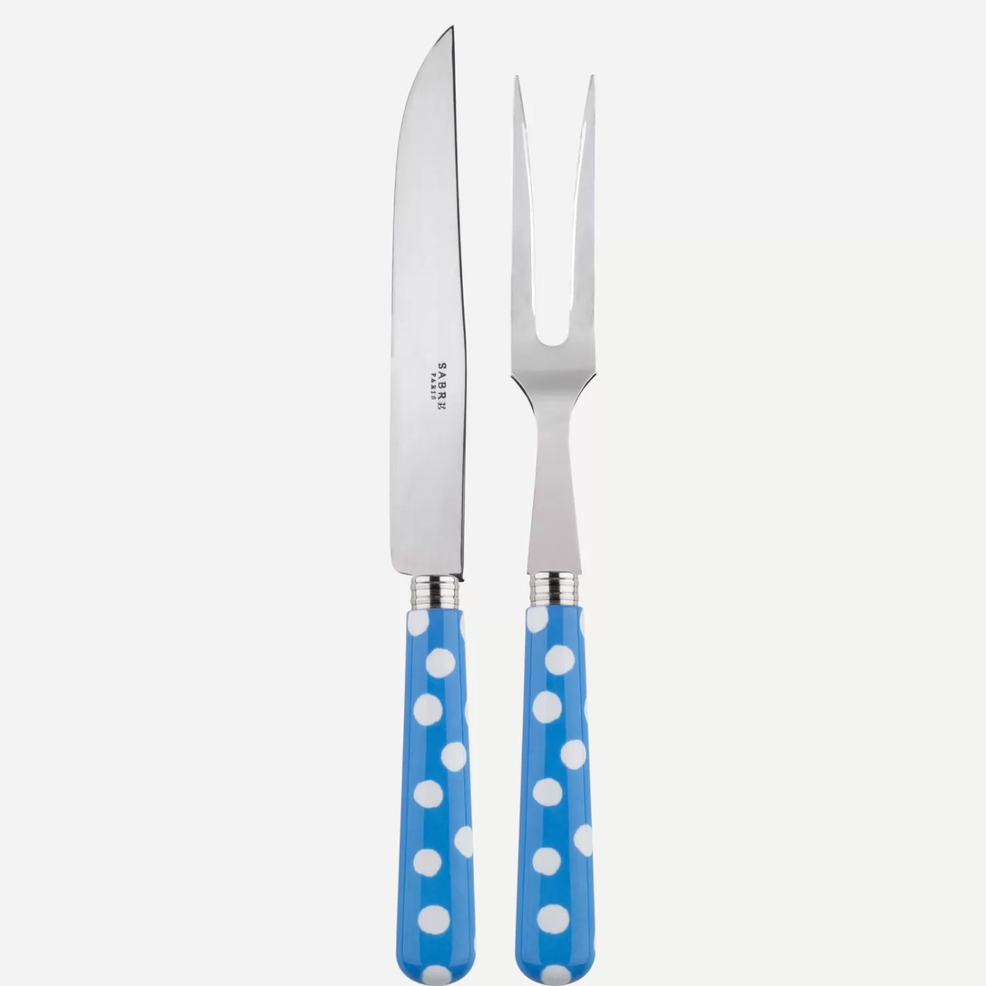 Sabre Paris Carving Set>White Dots, Light blue